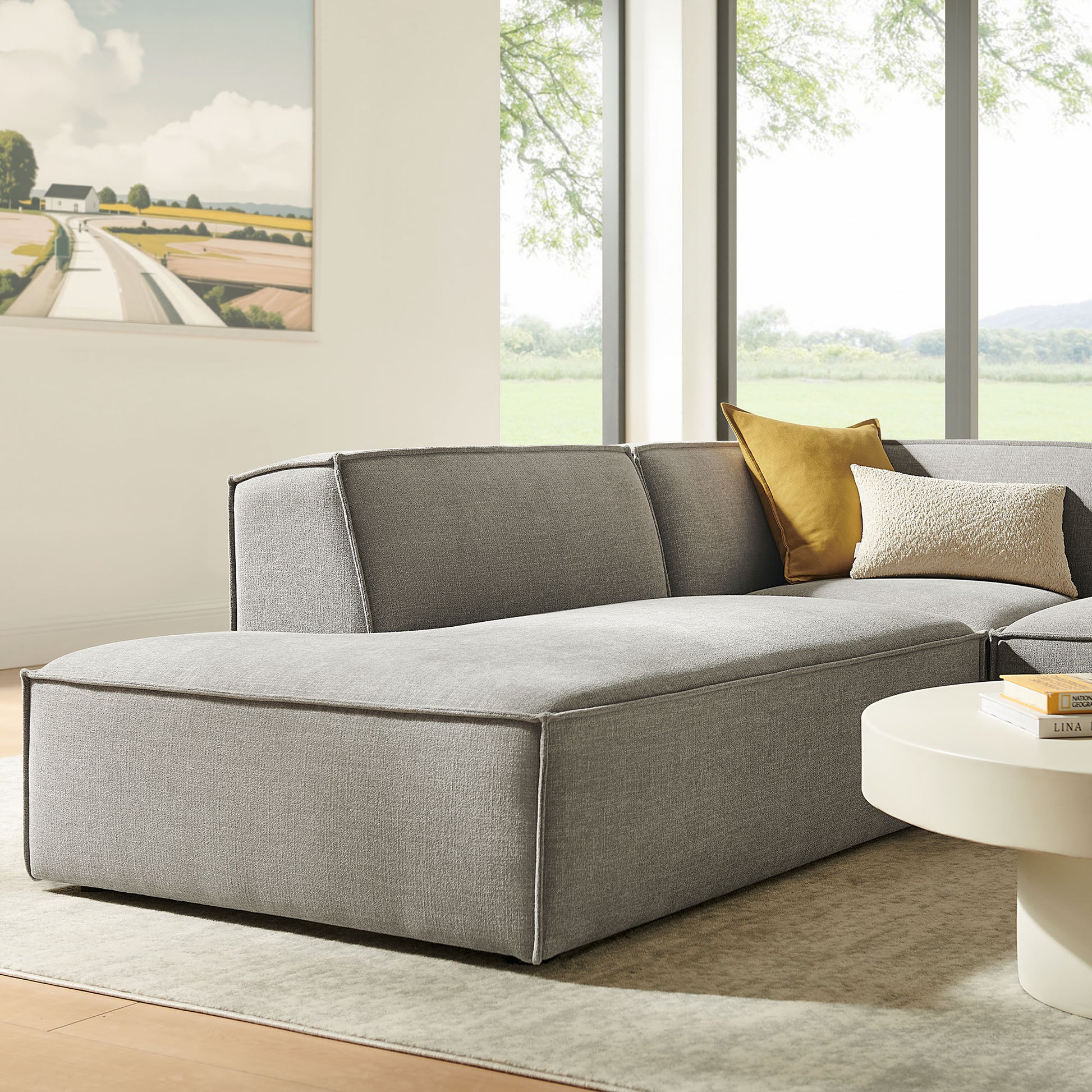 Restore 3-Piece Performance Fabric Upholstered Modular L-Shaped Sectional Sofa by Modway