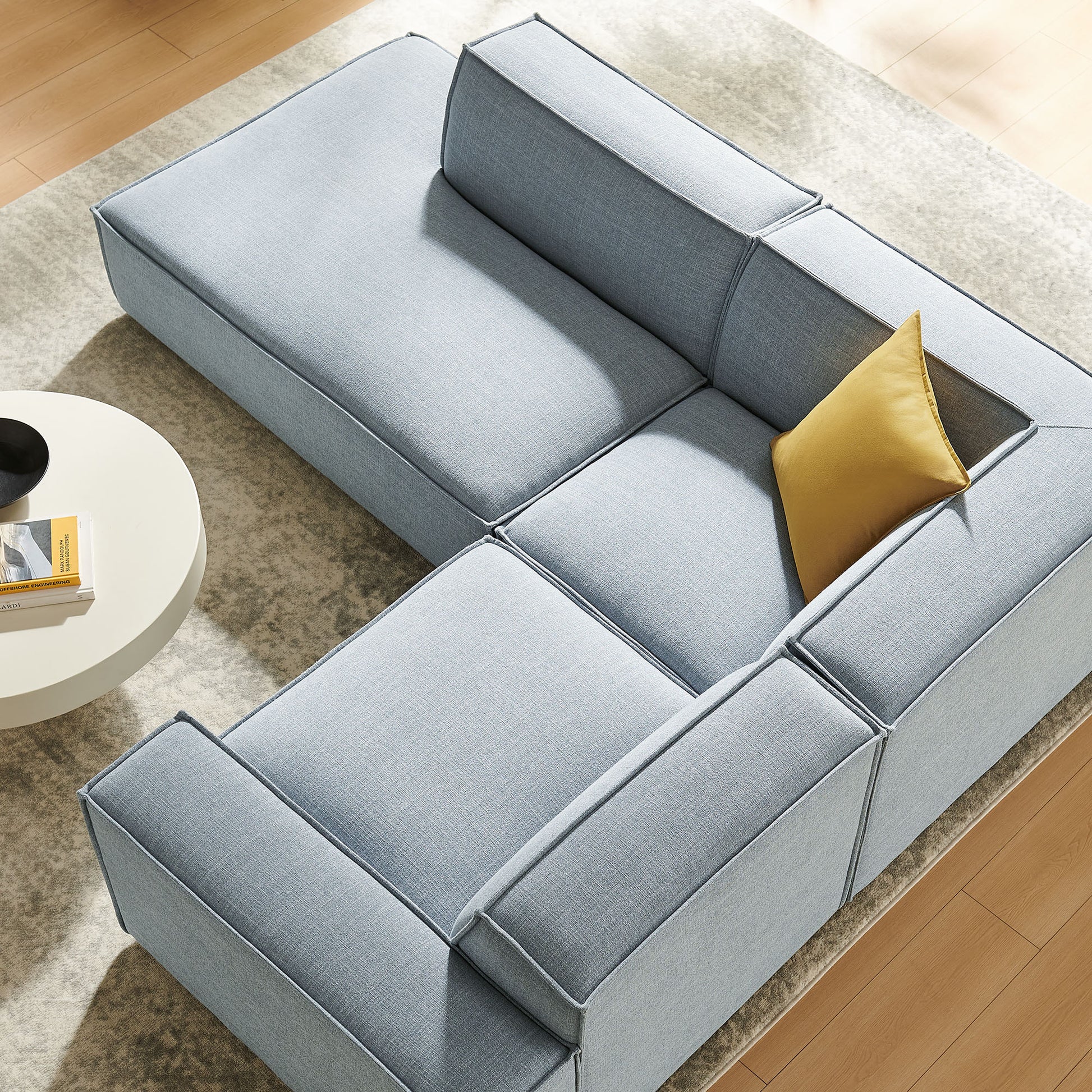 Restore 3-Piece Performance Fabric Upholstered Modular L-Shaped Sectional Sofa by Modway