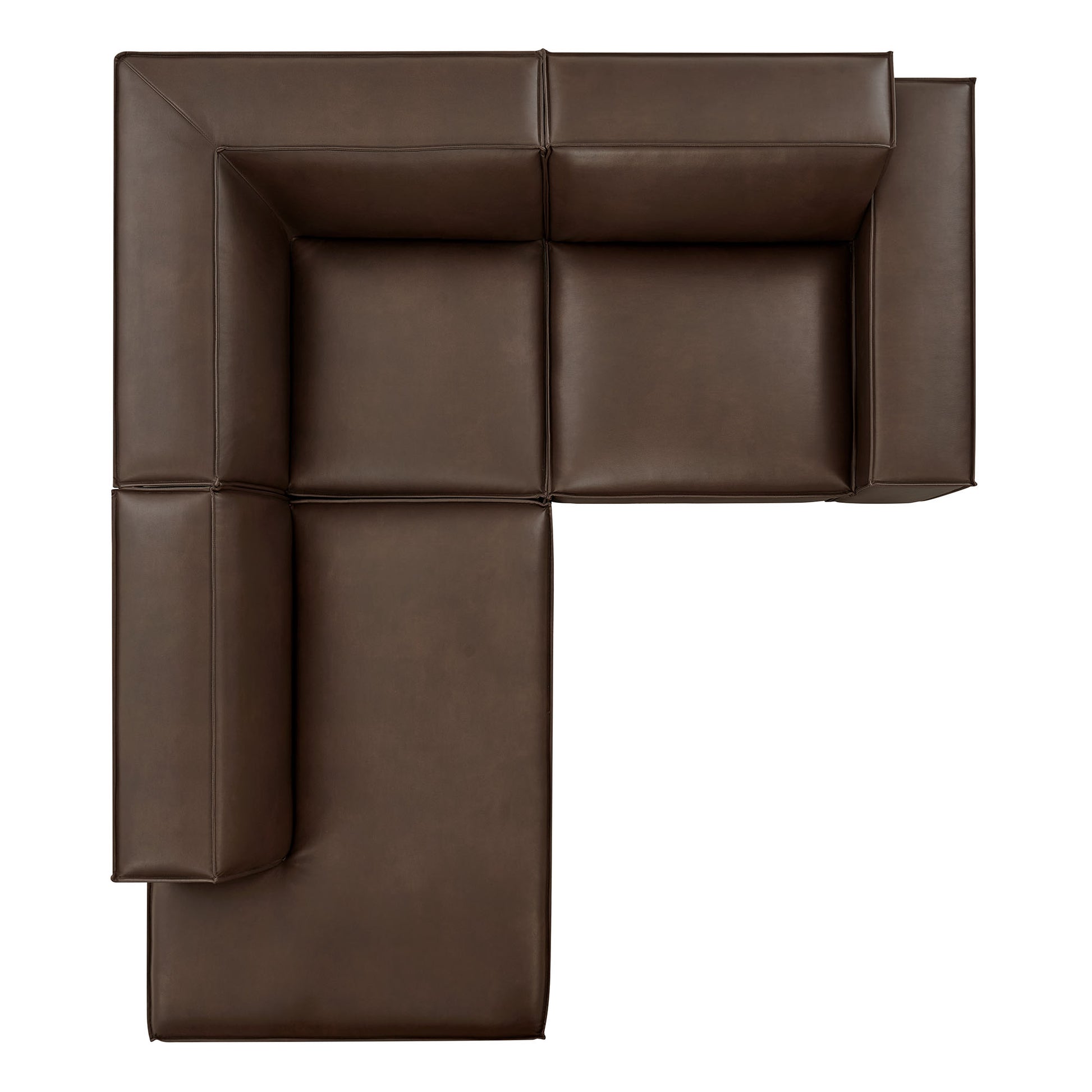 Restore 3-Piece Vegan Leather Modular L-Shaped Sectional Sofa by Modway