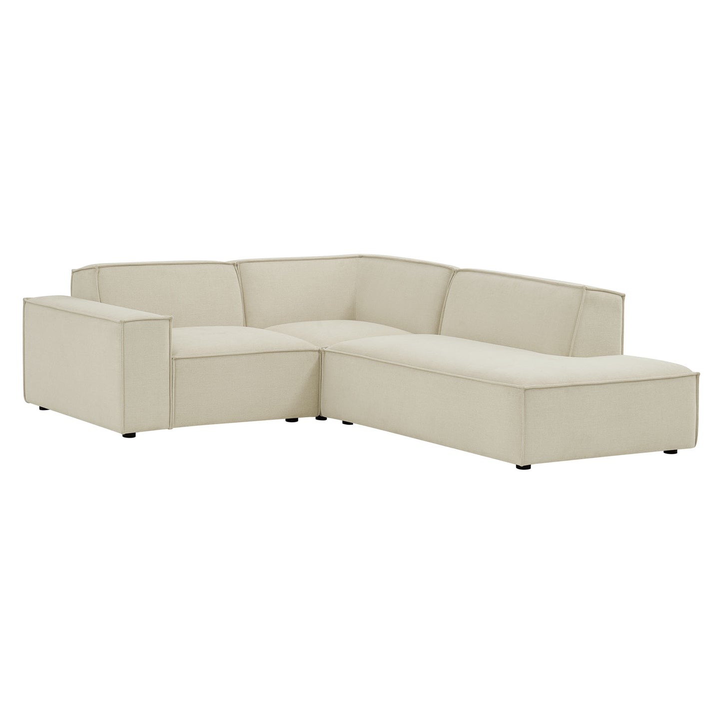 Restore 3-Piece Performance Fabric Upholstered Modular L-Shaped Sectional Sofa by Modway
