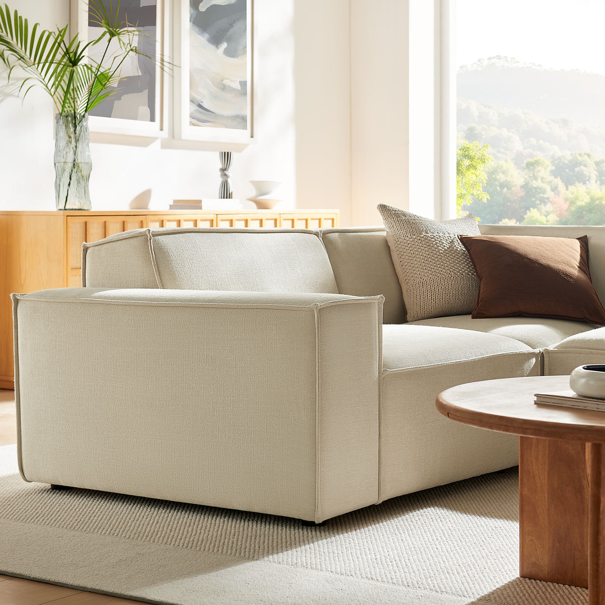 Restore 3-Piece Performance Fabric Upholstered Modular L-Shaped Sectional Sofa by Modway