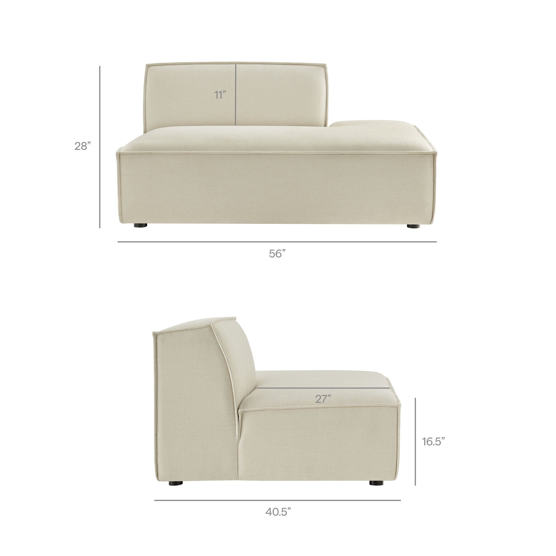 Restore 3-Piece Performance Fabric Upholstered Modular L-Shaped Sectional Sofa by Modway