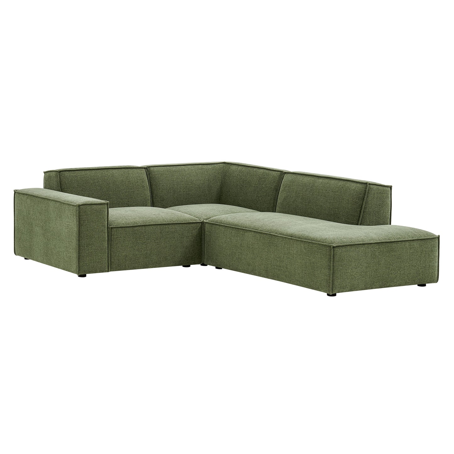 Restore 3-Piece Performance Fabric Upholstered Modular L-Shaped Sectional Sofa by Modway
