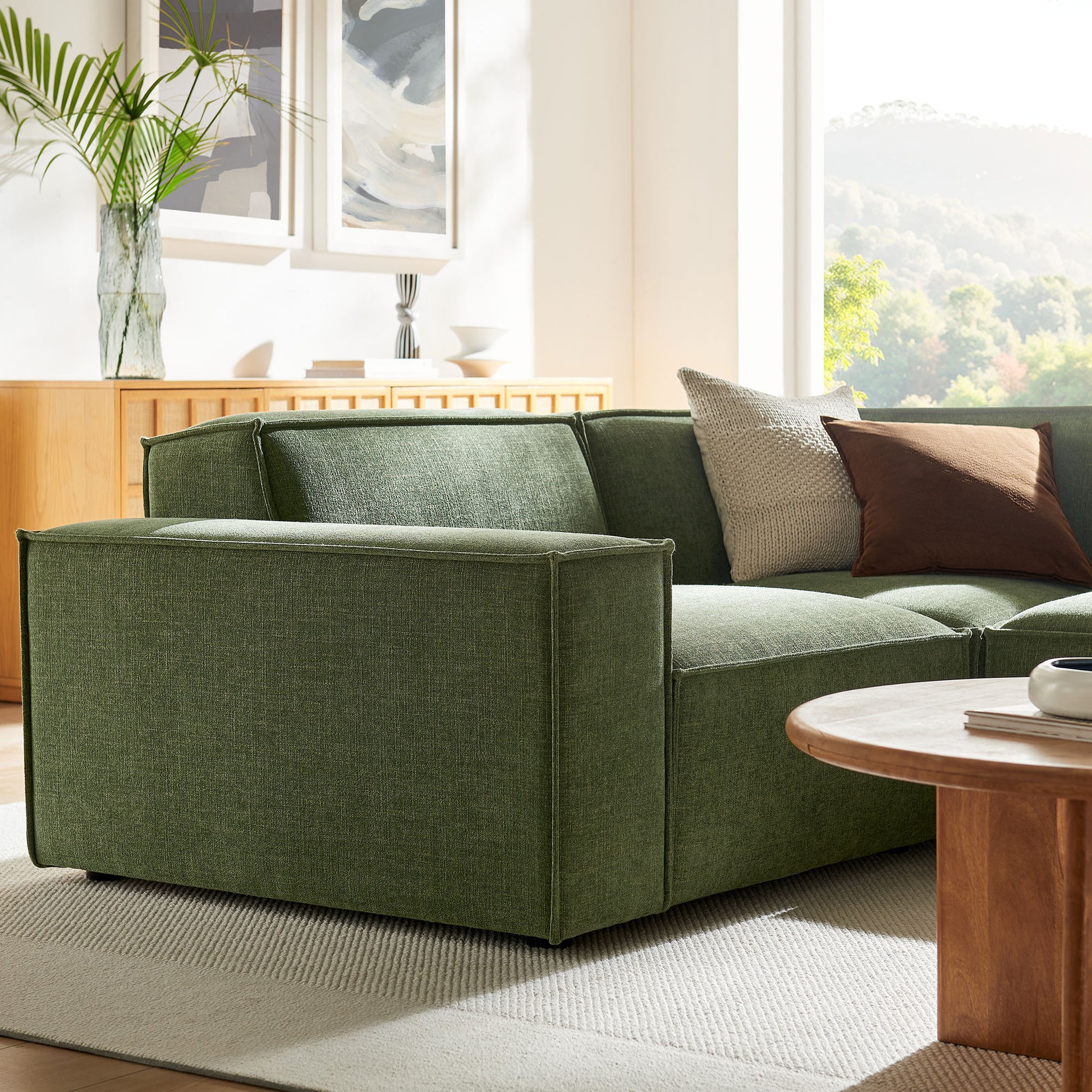Restore 3-Piece Performance Fabric Upholstered Modular L-Shaped Sectional Sofa by Modway