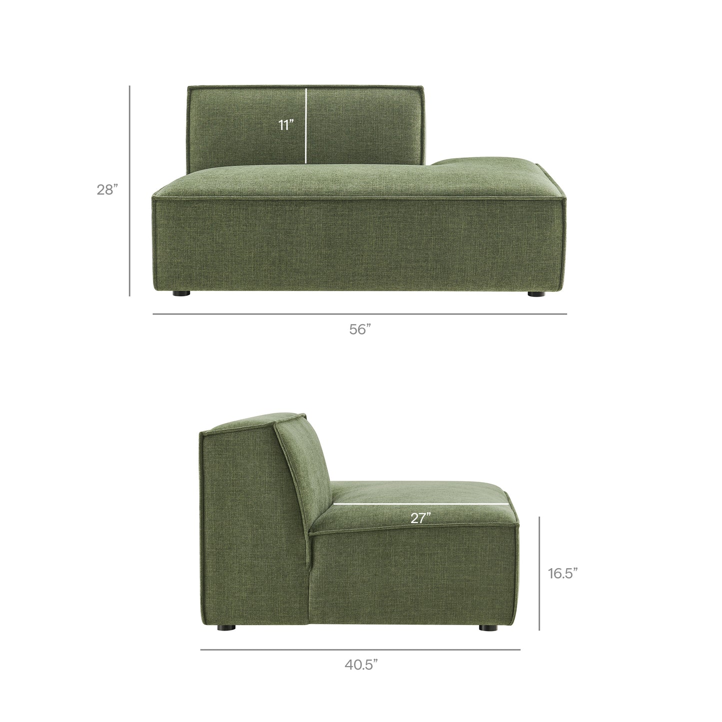 Restore 3-Piece Performance Fabric Upholstered Modular L-Shaped Sectional Sofa by Modway