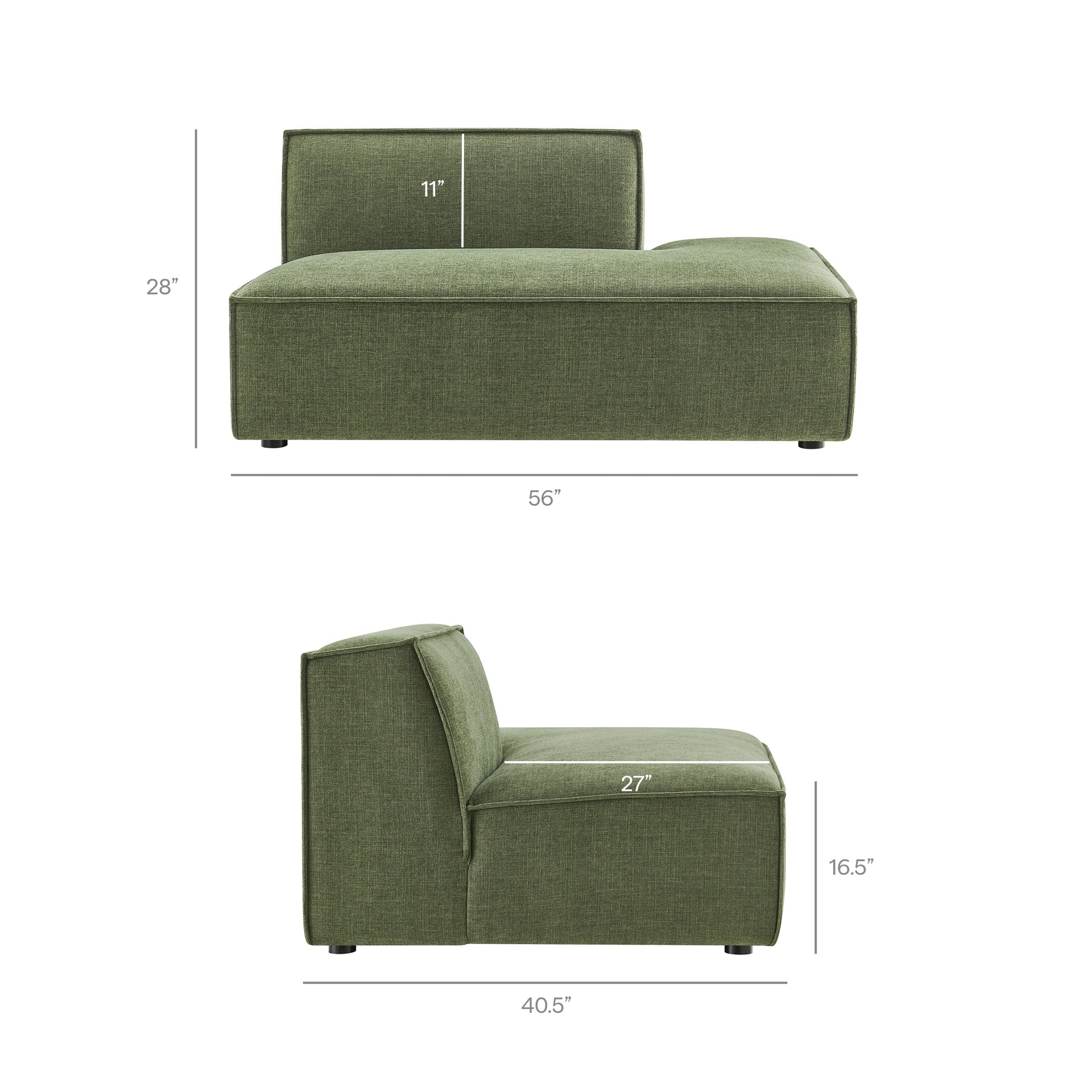 Restore 3-Piece Performance Fabric Upholstered Modular L-Shaped Sectional Sofa by Modway