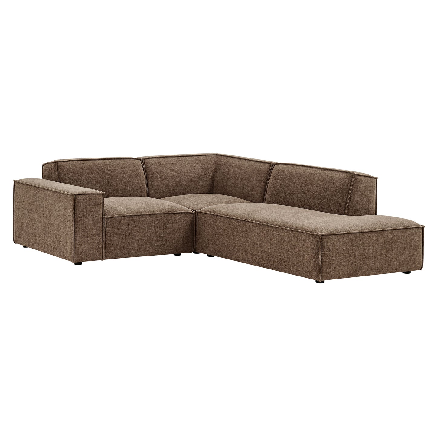 Restore 3-Piece Performance Fabric Upholstered Modular L-Shaped Sectional Sofa by Modway