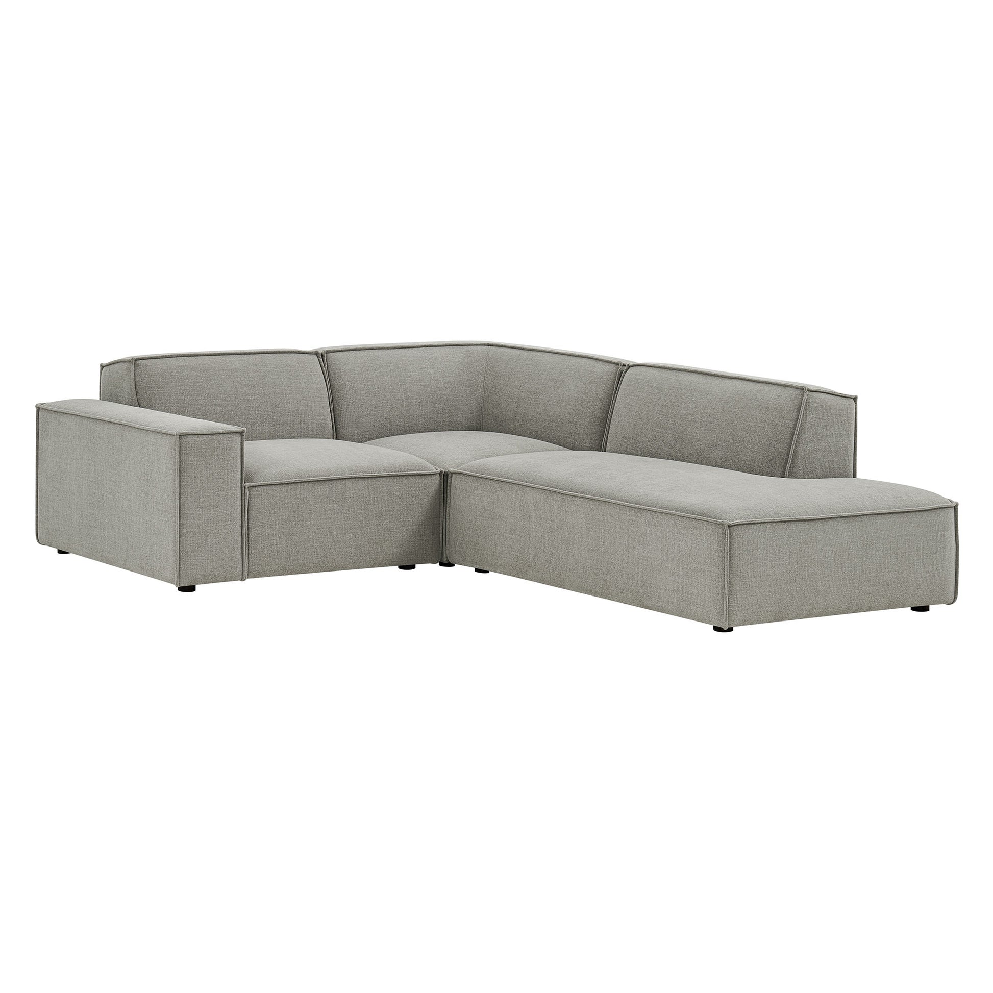 Restore 3-Piece Performance Fabric Upholstered Modular L-Shaped Sectional Sofa by Modway