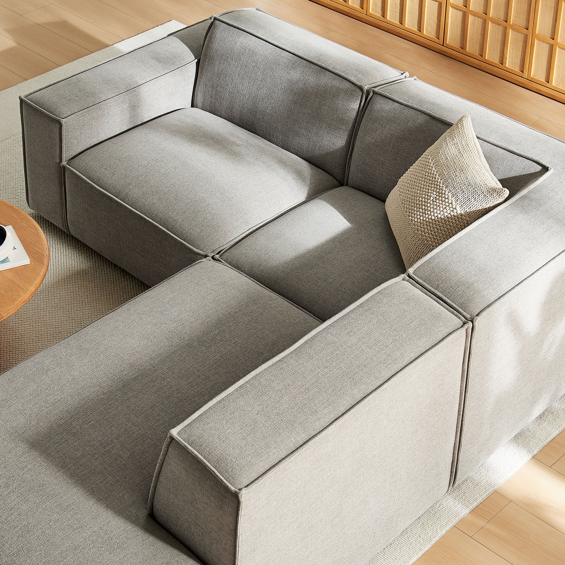 Restore 3-Piece Performance Fabric Upholstered Modular L-Shaped Sectional Sofa by Modway