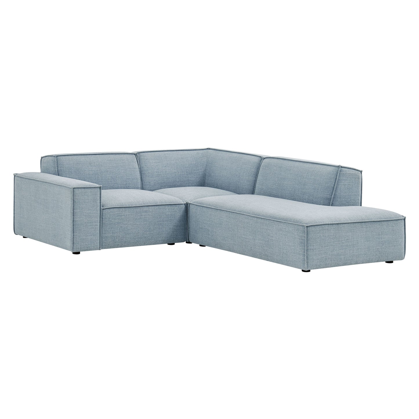 Restore 3-Piece Performance Fabric Upholstered Modular L-Shaped Sectional Sofa by Modway