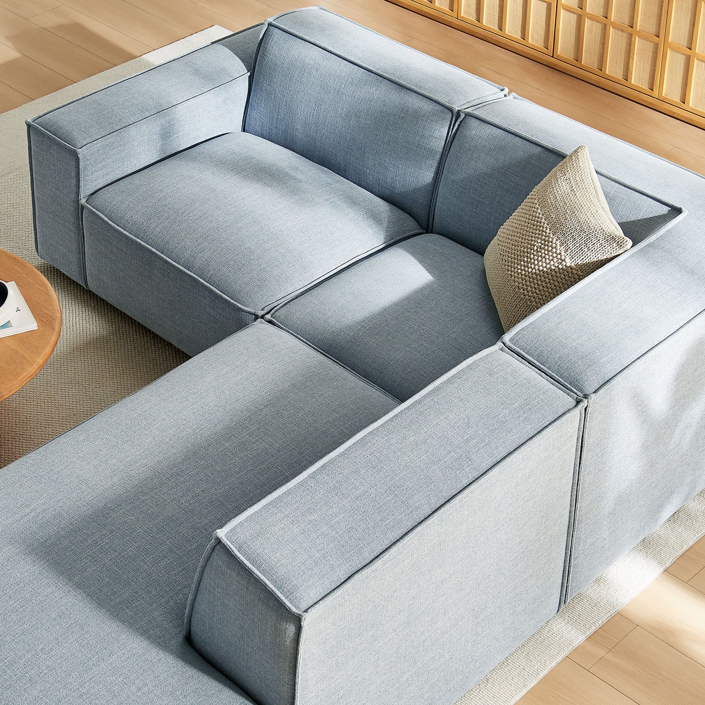 Restore 3-Piece Performance Fabric Upholstered Modular L-Shaped Sectional Sofa by Modway
