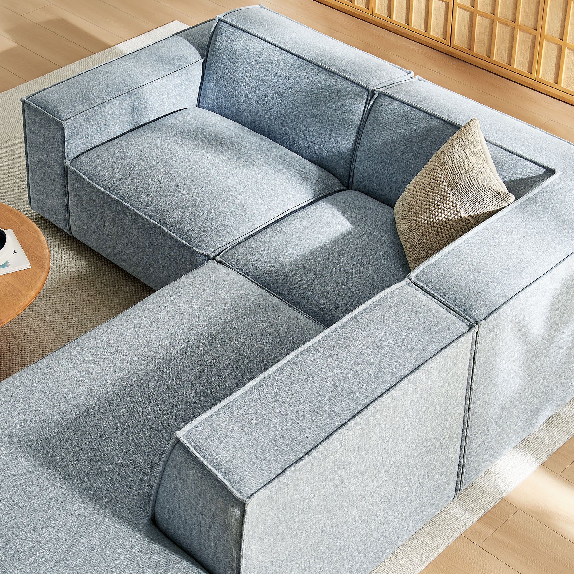 Restore 3-Piece Performance Fabric Upholstered Modular L-Shaped Sectional Sofa by Modway