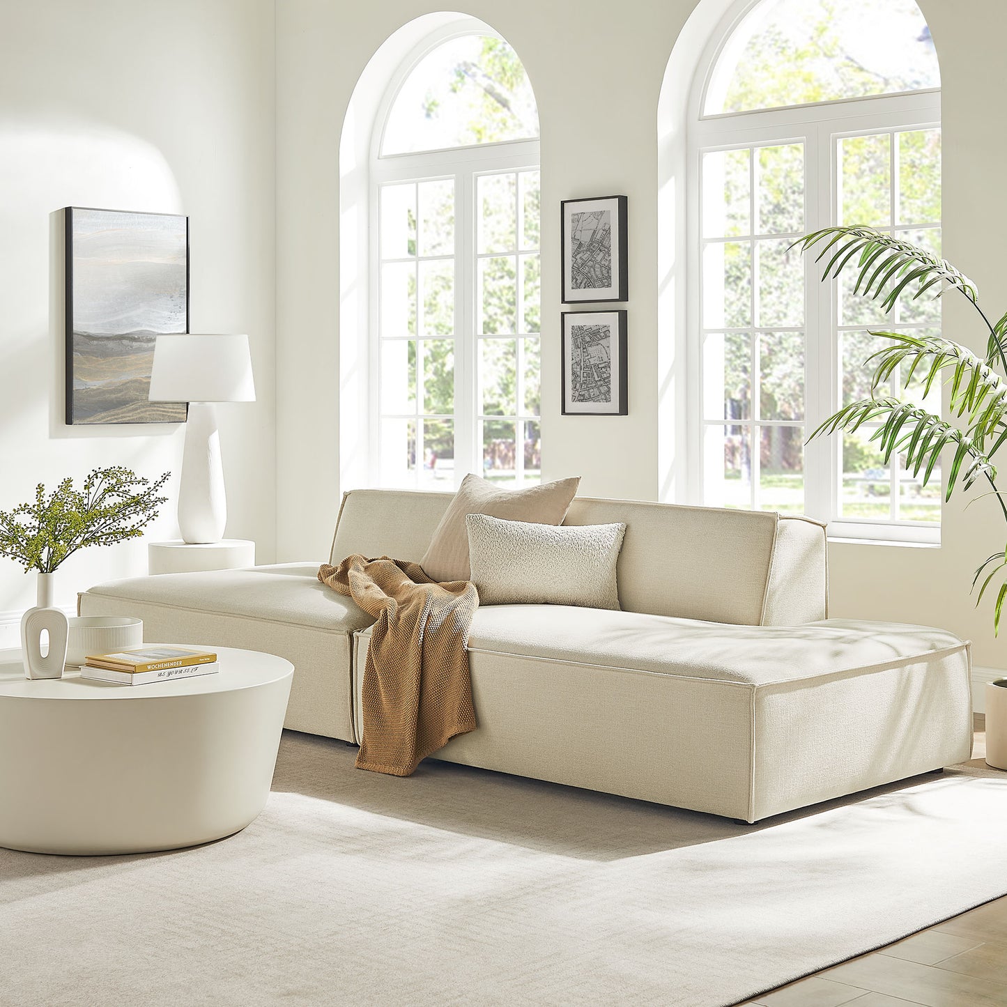 Restore 2-Piece Performance Fabric Upholstered Modular Loveseat by Modway