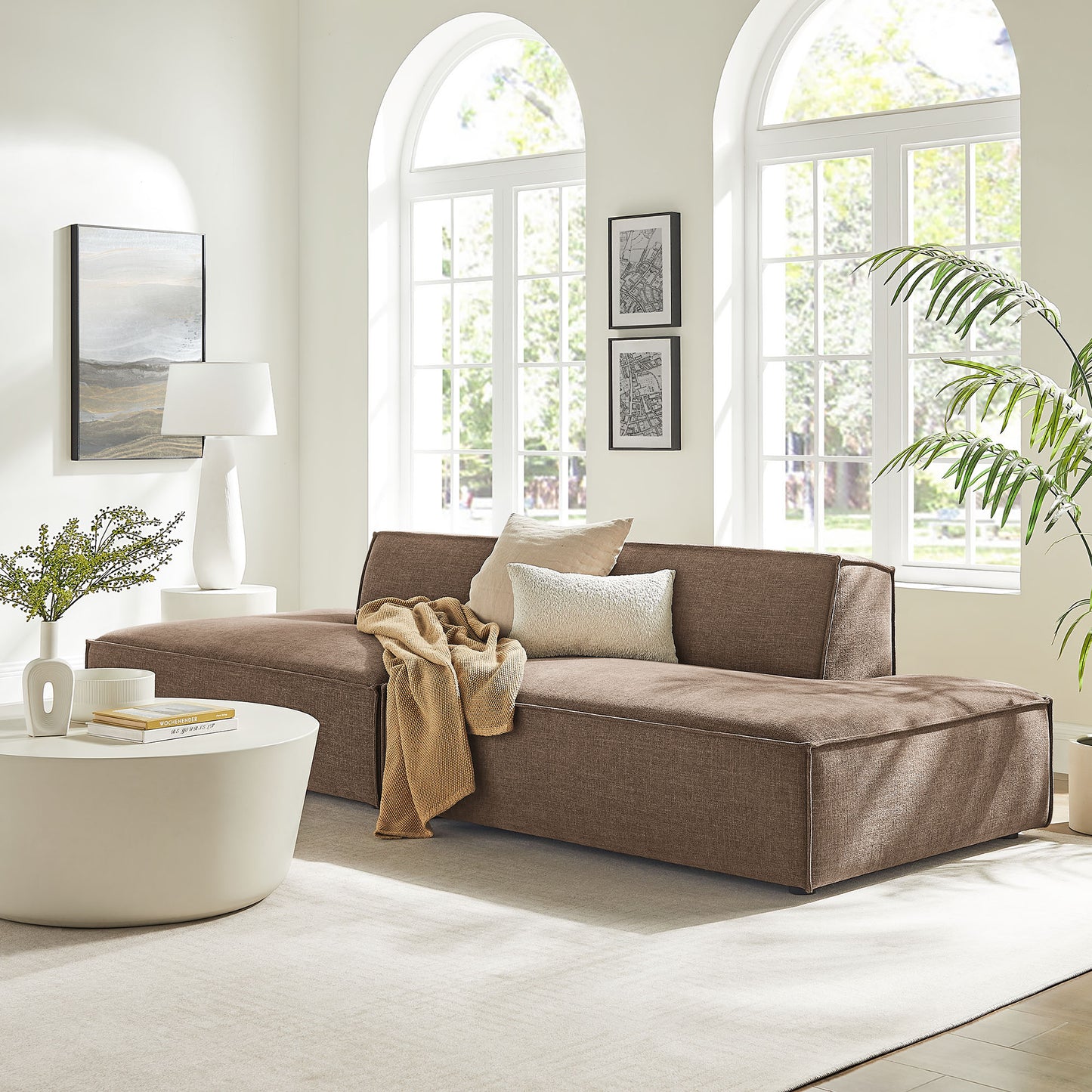 Restore 2-Piece Performance Fabric Upholstered Modular Loveseat by Modway