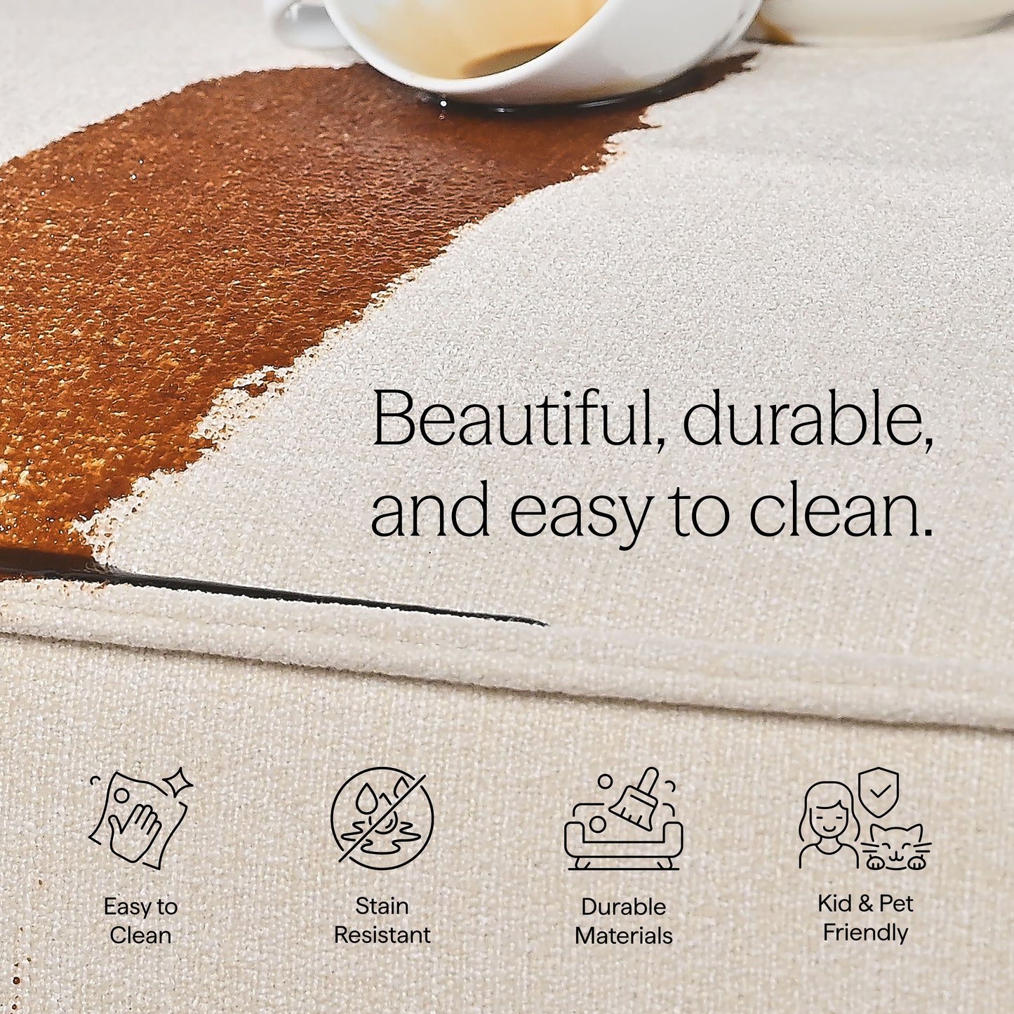 Restore 2-Piece Performance Fabric Upholstered Modular Loveseat by Modway