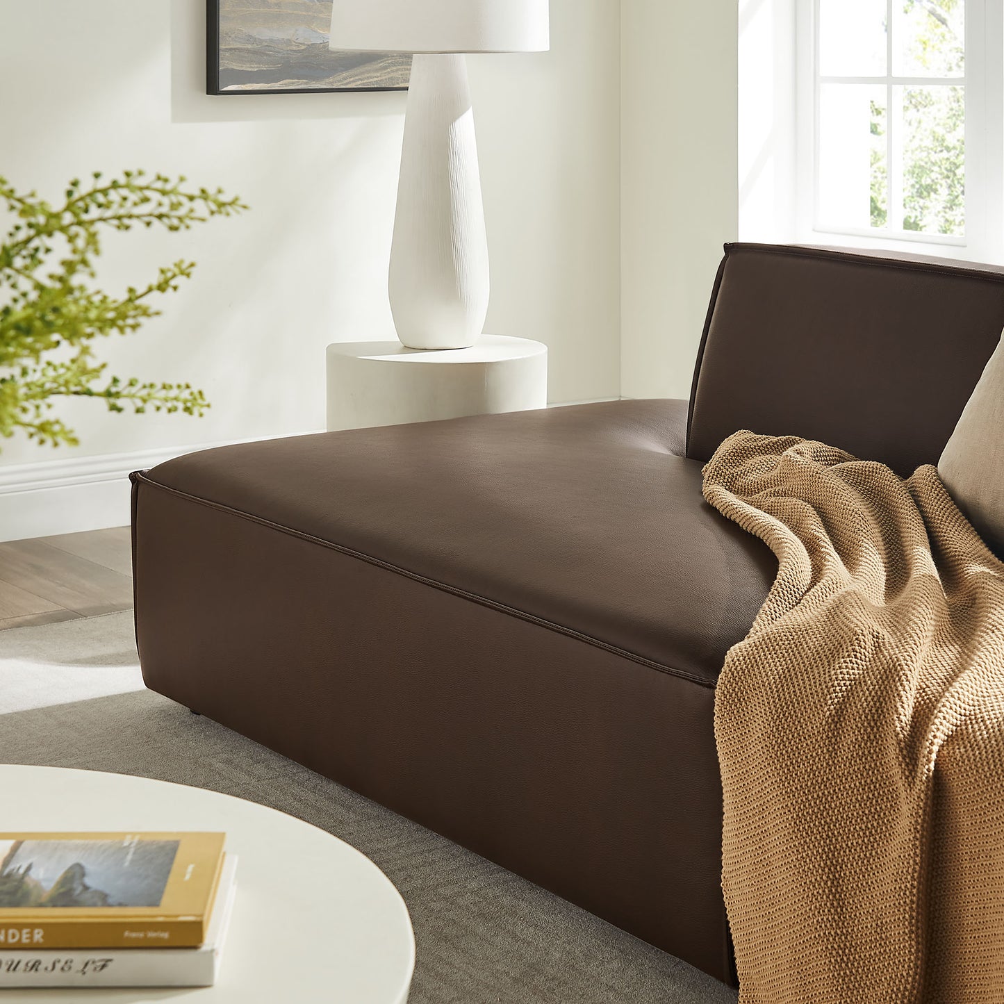 Restore 2-Piece Vegan Leather Modular Loveseat by Modway