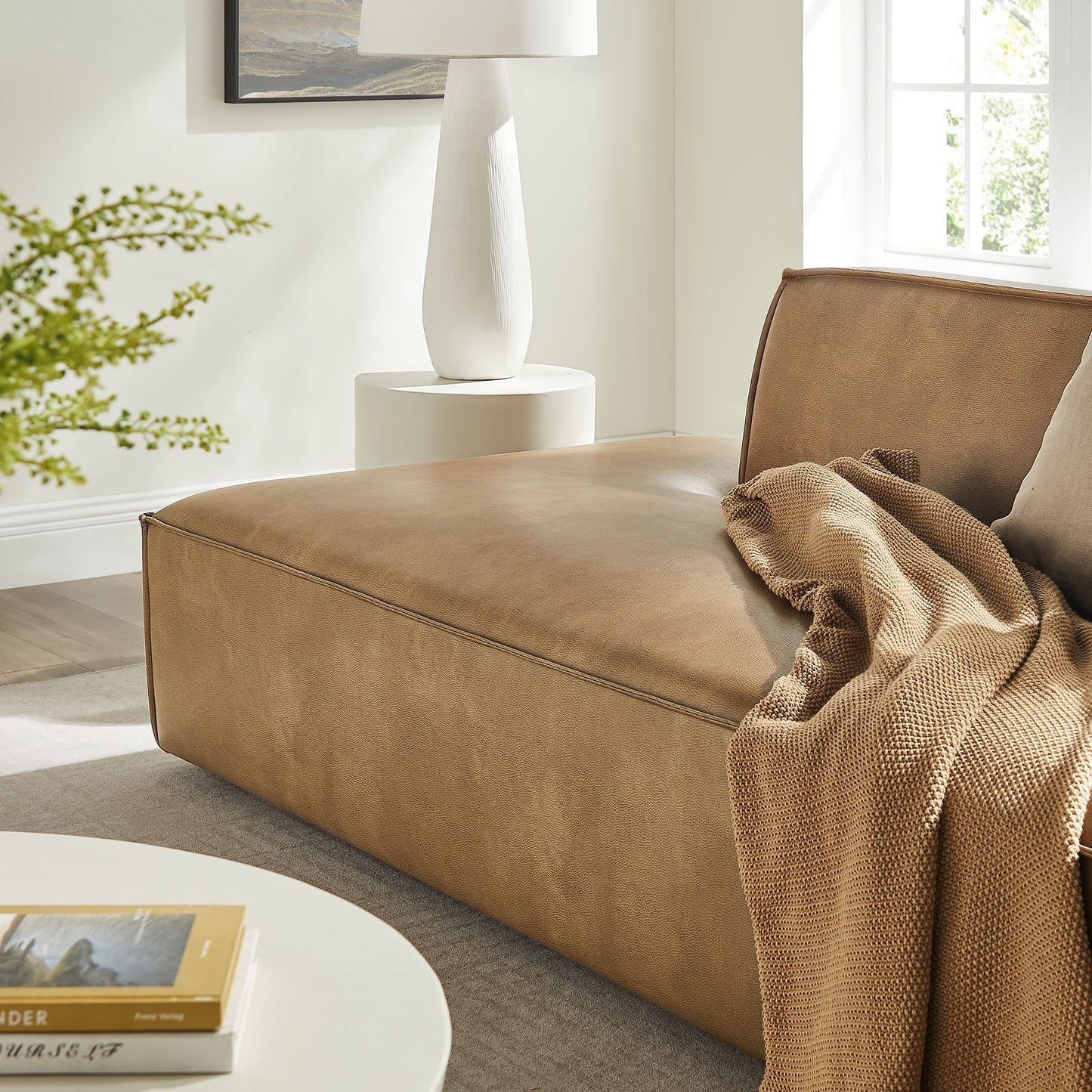 Restore 2-Piece Vegan Leather Modular Loveseat by Modway