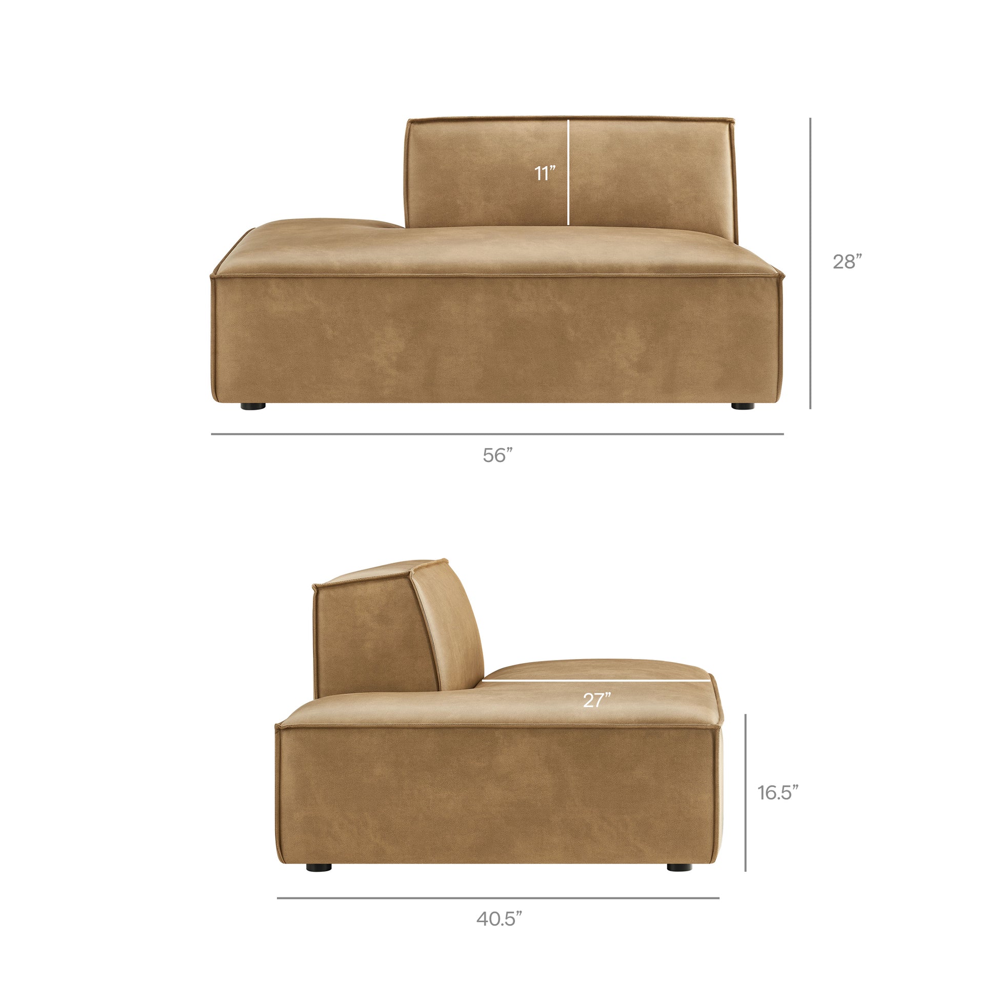 Restore 2-Piece Vegan Leather Modular Loveseat by Modway