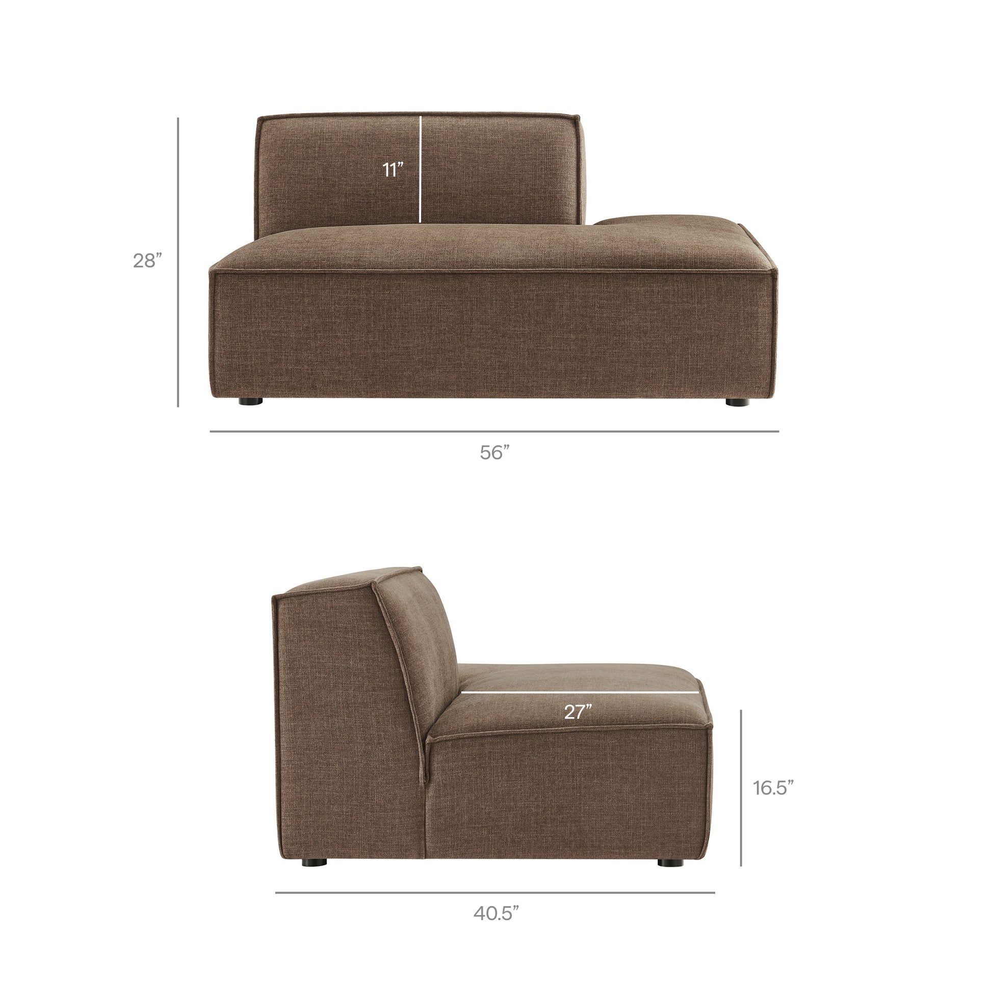 Restore 2-Piece Performance Fabric Upholstered Modular Loveseat by Modway