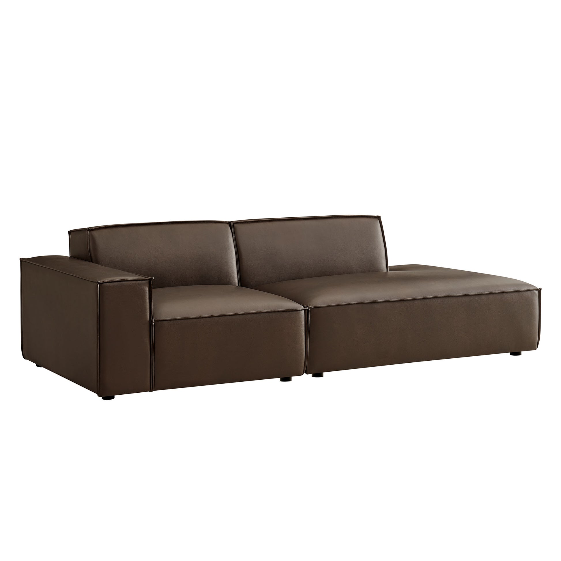 Restore 2-Piece Vegan Leather Modular Loveseat by Modway