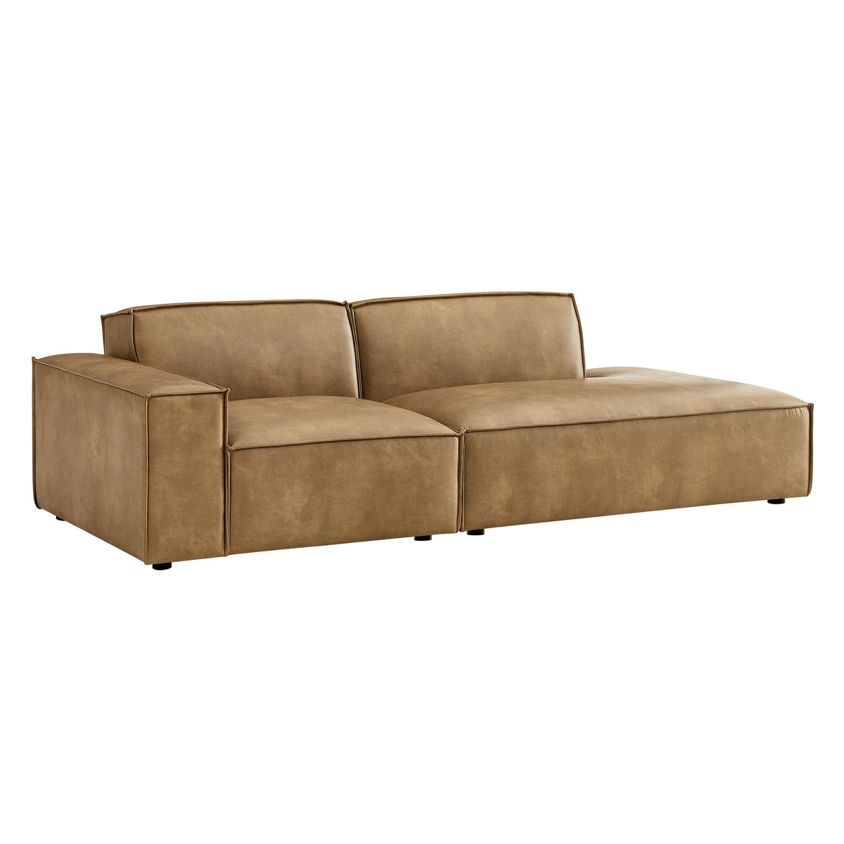 Restore 2-Piece Vegan Leather Modular Loveseat by Modway