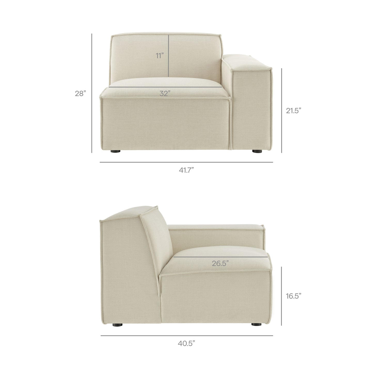 Restore 2-Piece Performance Fabric Upholstered Modular Loveseat by Modway