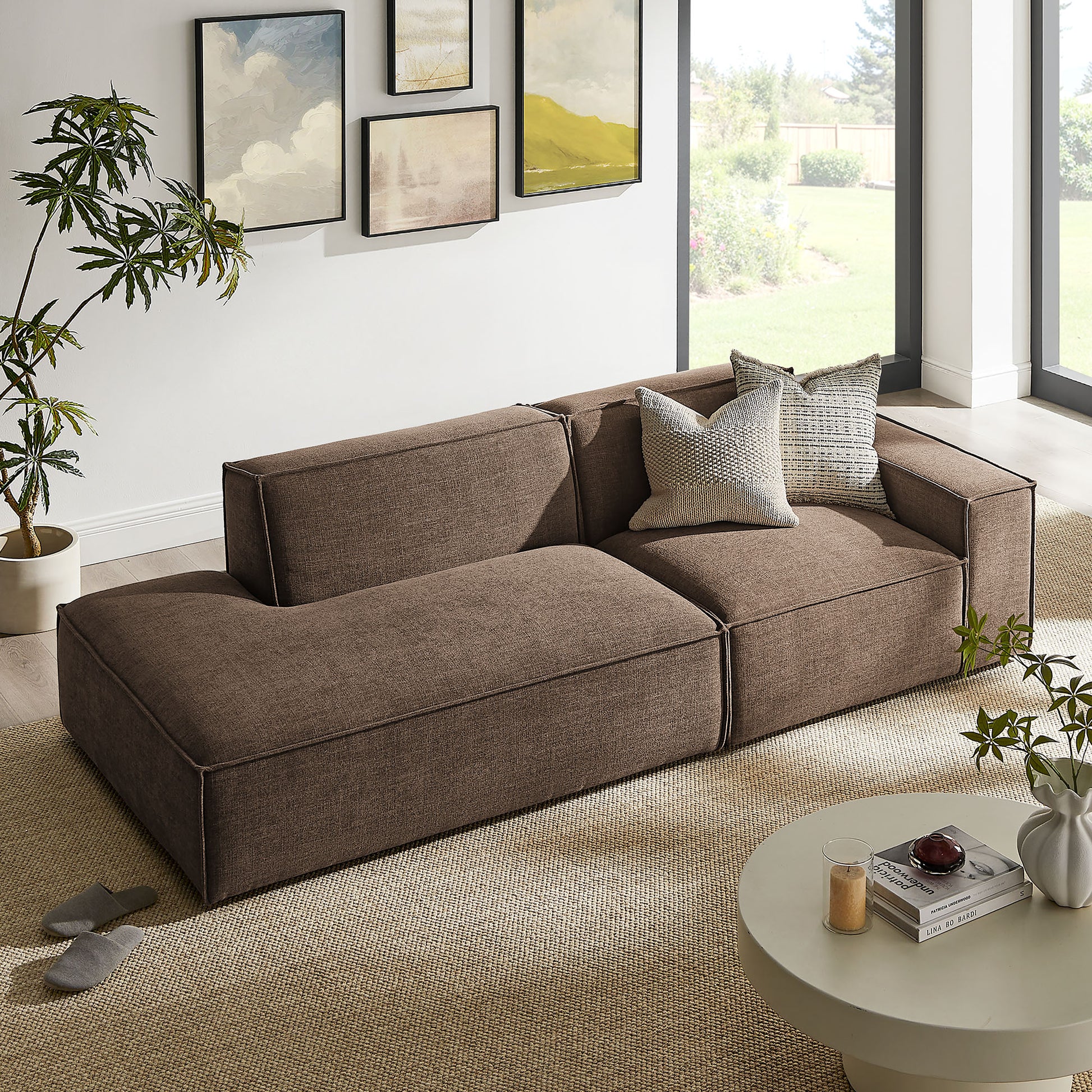 Restore 2-Piece Performance Fabric Upholstered Modular Loveseat by Modway