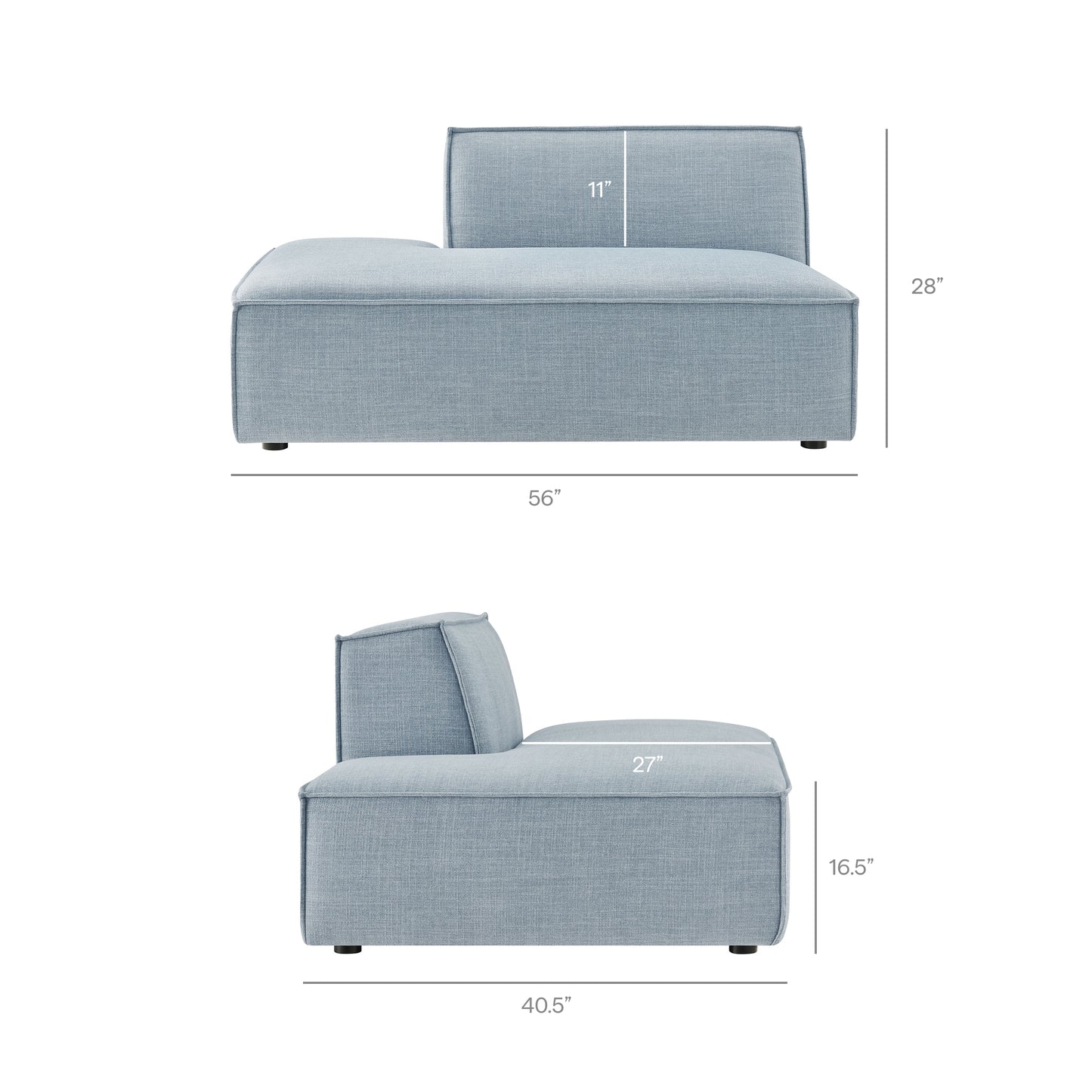 Restore 2-Piece Performance Fabric Upholstered Modular Loveseat by Modway