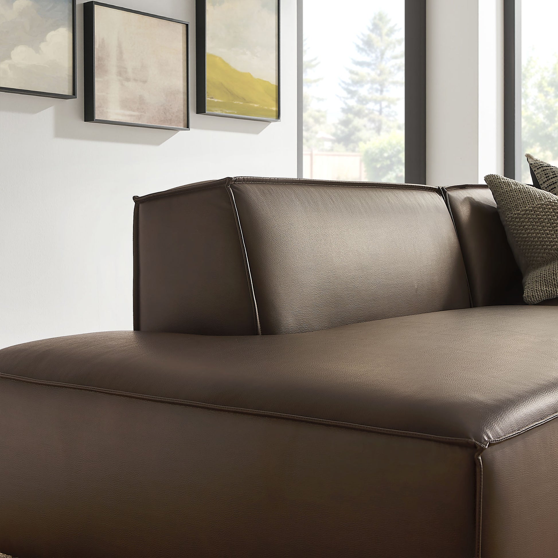 Restore 2-Piece Vegan Leather Modular Loveseat by Modway