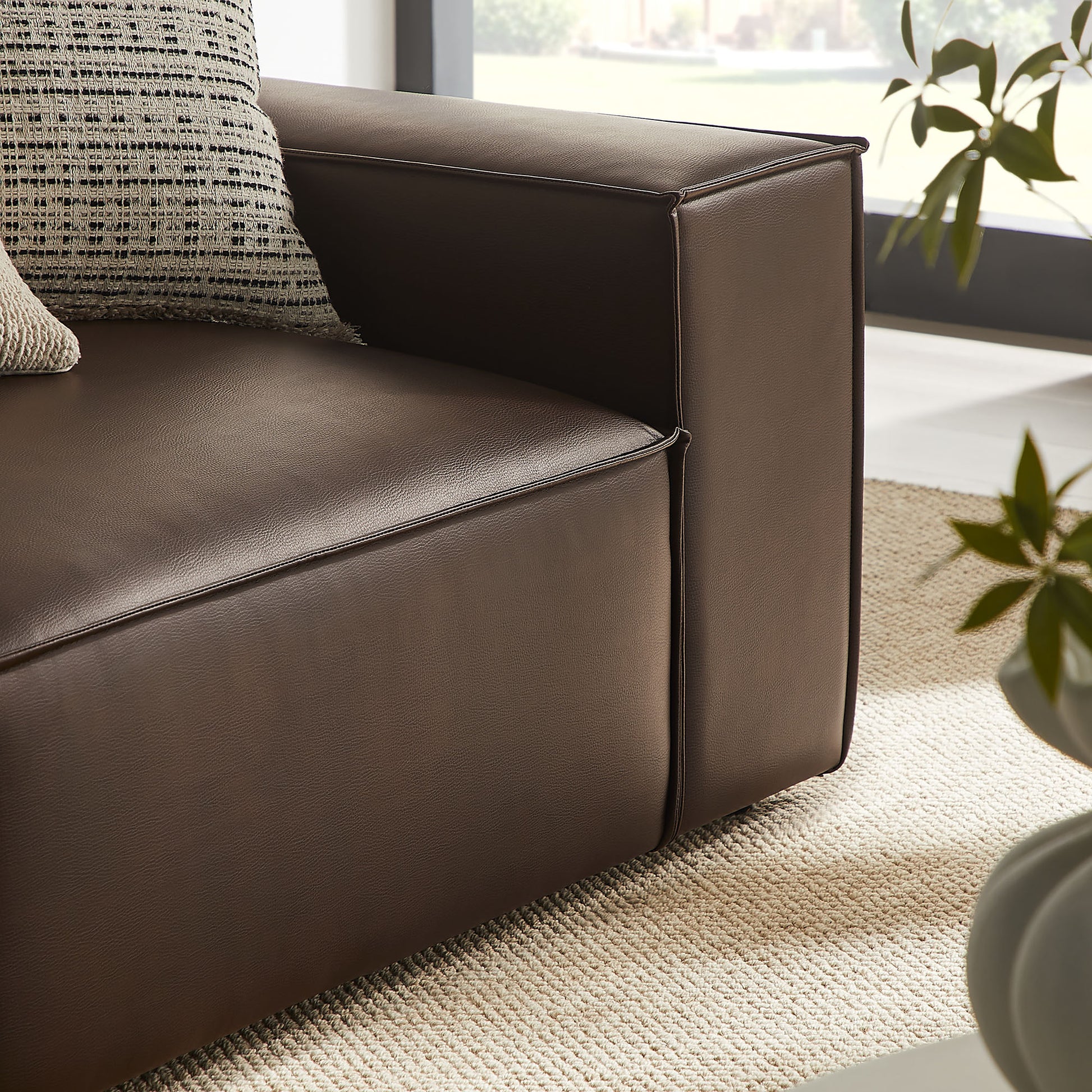 Restore 2-Piece Vegan Leather Modular Loveseat by Modway