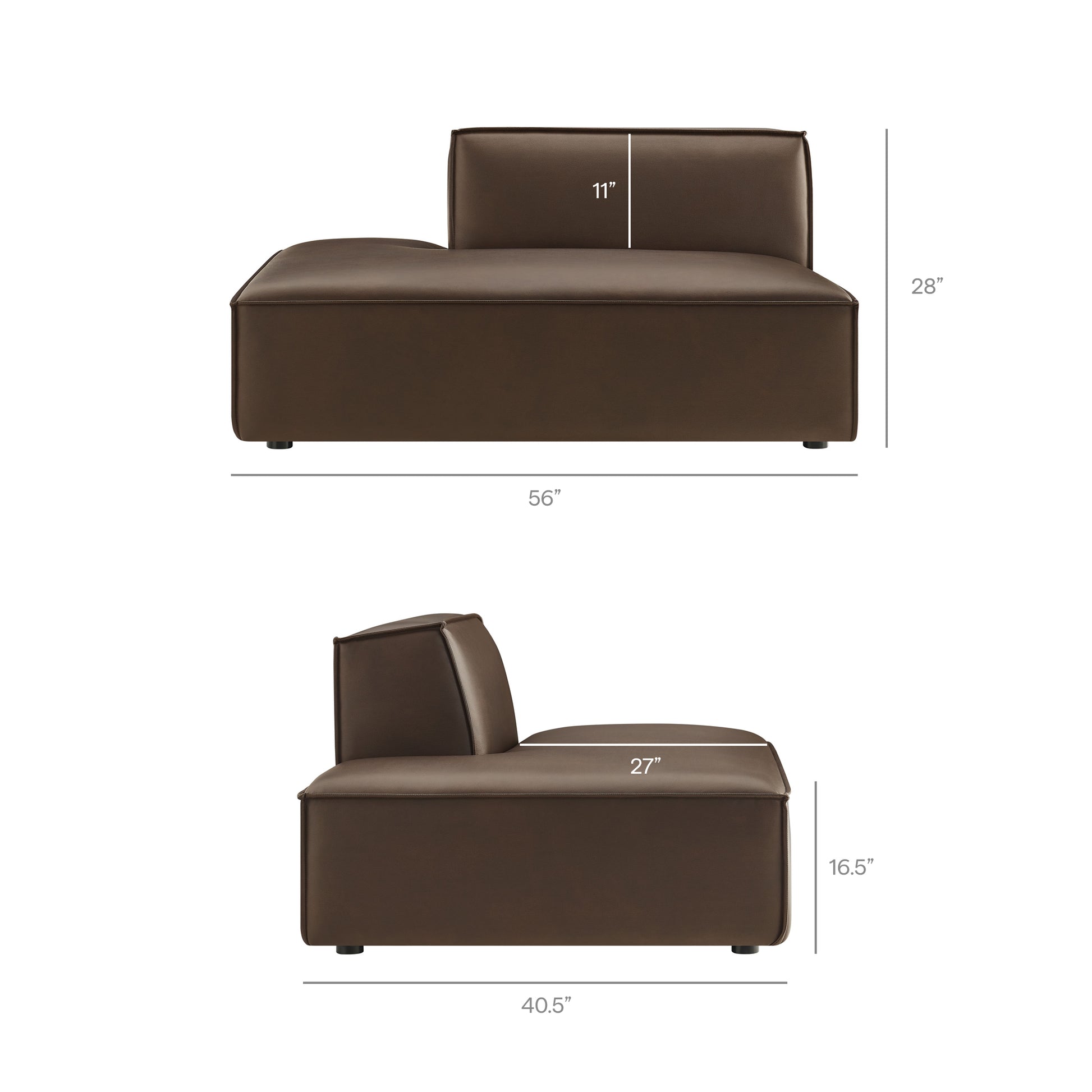 Restore 2-Piece Vegan Leather Modular Loveseat by Modway