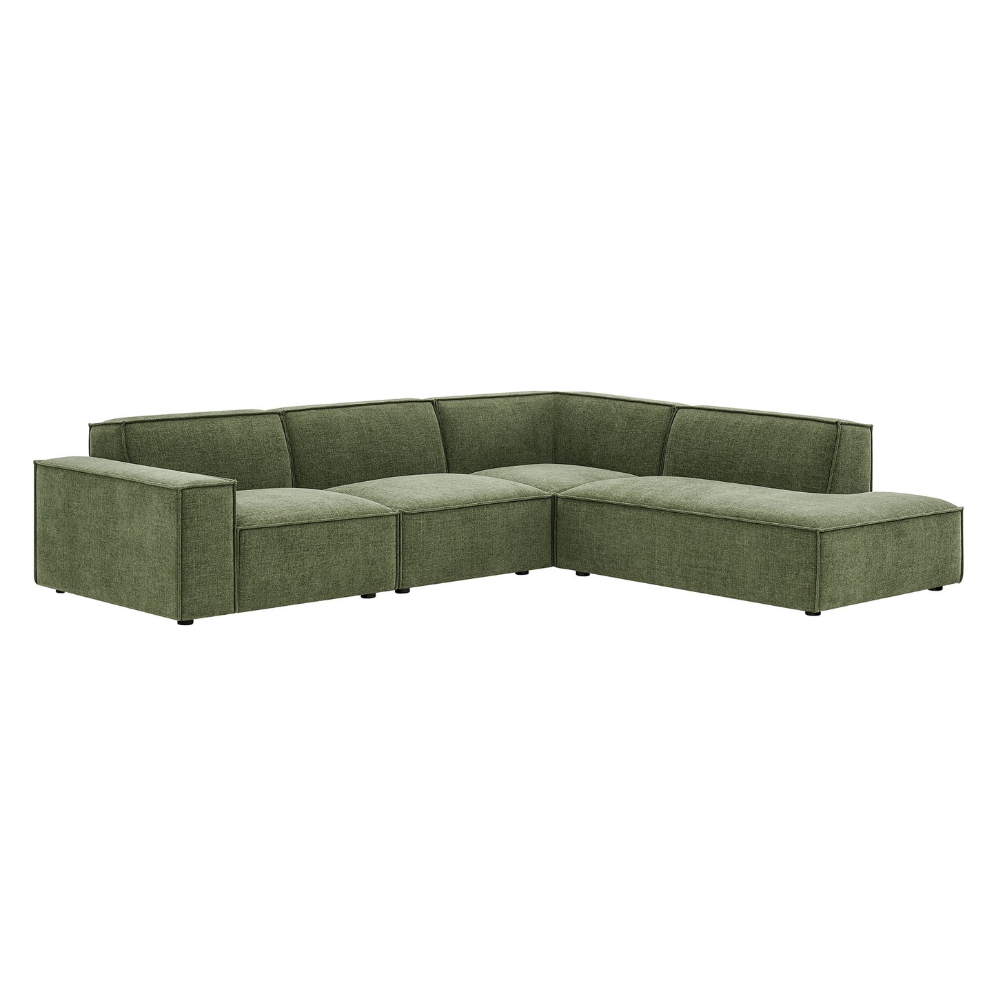 Restore 4-Piece Performance Fabric Upholstered Modular L-Shaped Sofa by Modway