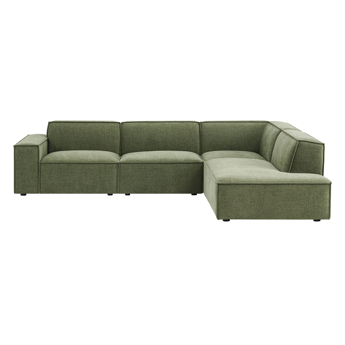 Restore 4-Piece Performance Fabric Upholstered Modular L-Shaped Sofa by Modway