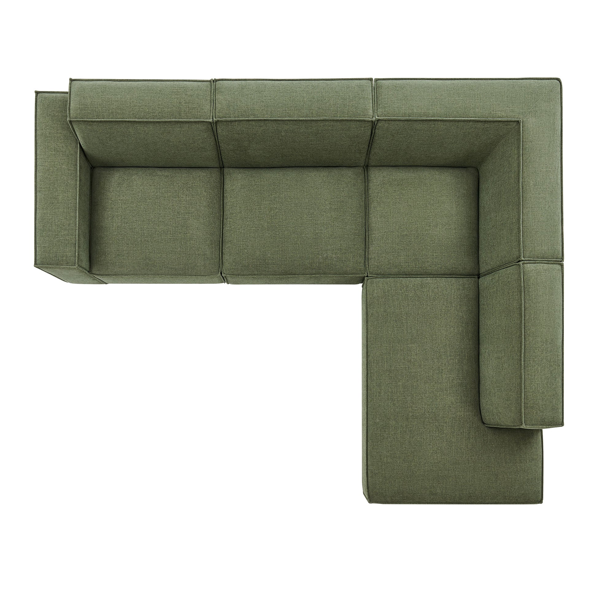 Restore 4-Piece Performance Fabric Upholstered Modular L-Shaped Sofa by Modway