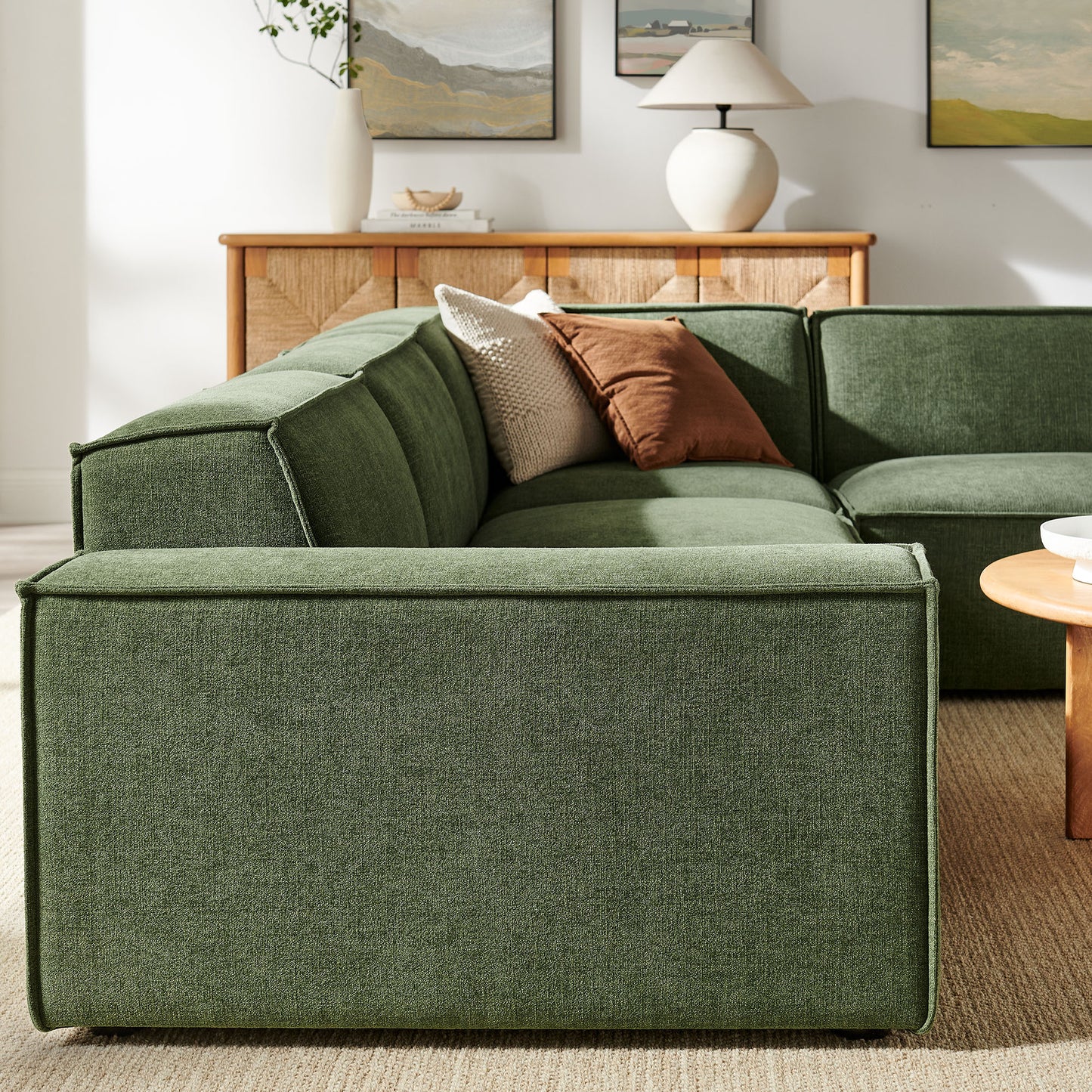 Restore 4-Piece Performance Fabric Upholstered Modular L-Shaped Sofa by Modway