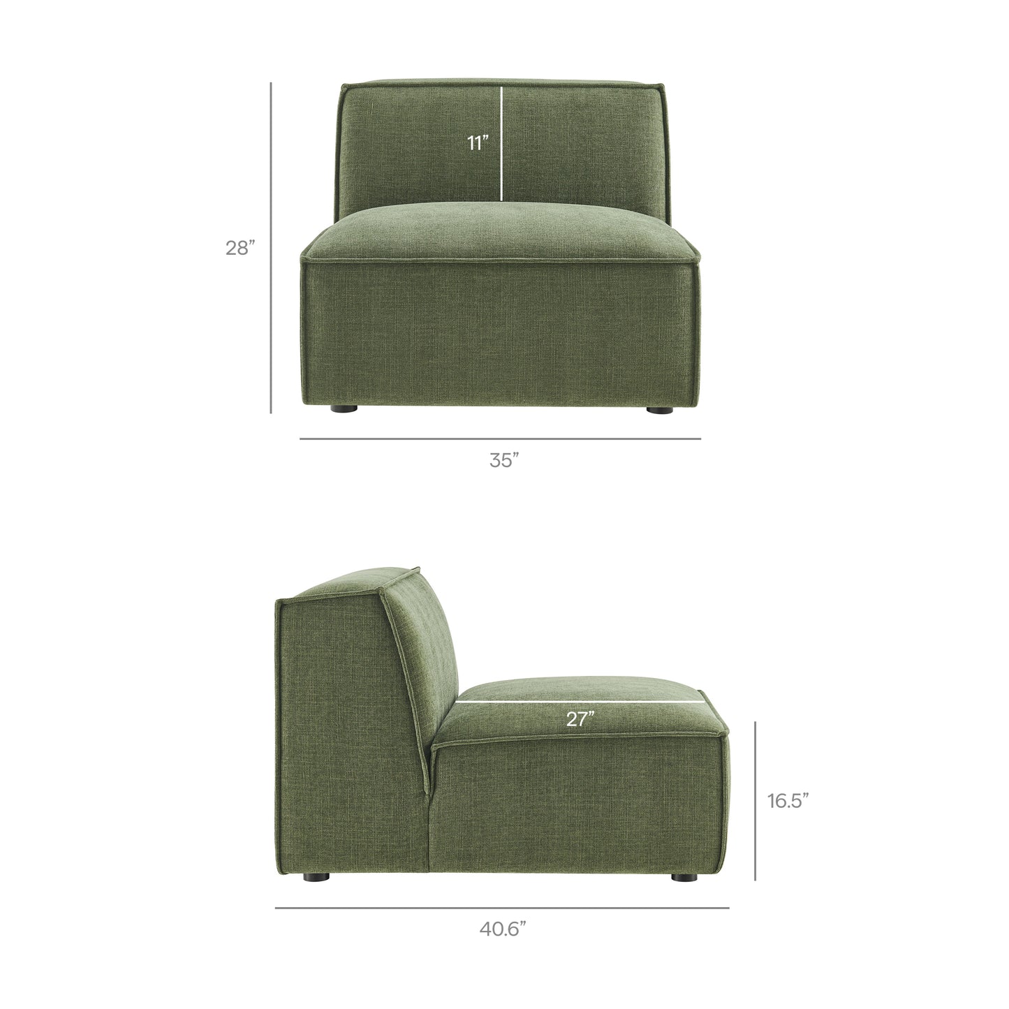 Restore 4-Piece Performance Fabric Upholstered Modular L-Shaped Sofa by Modway