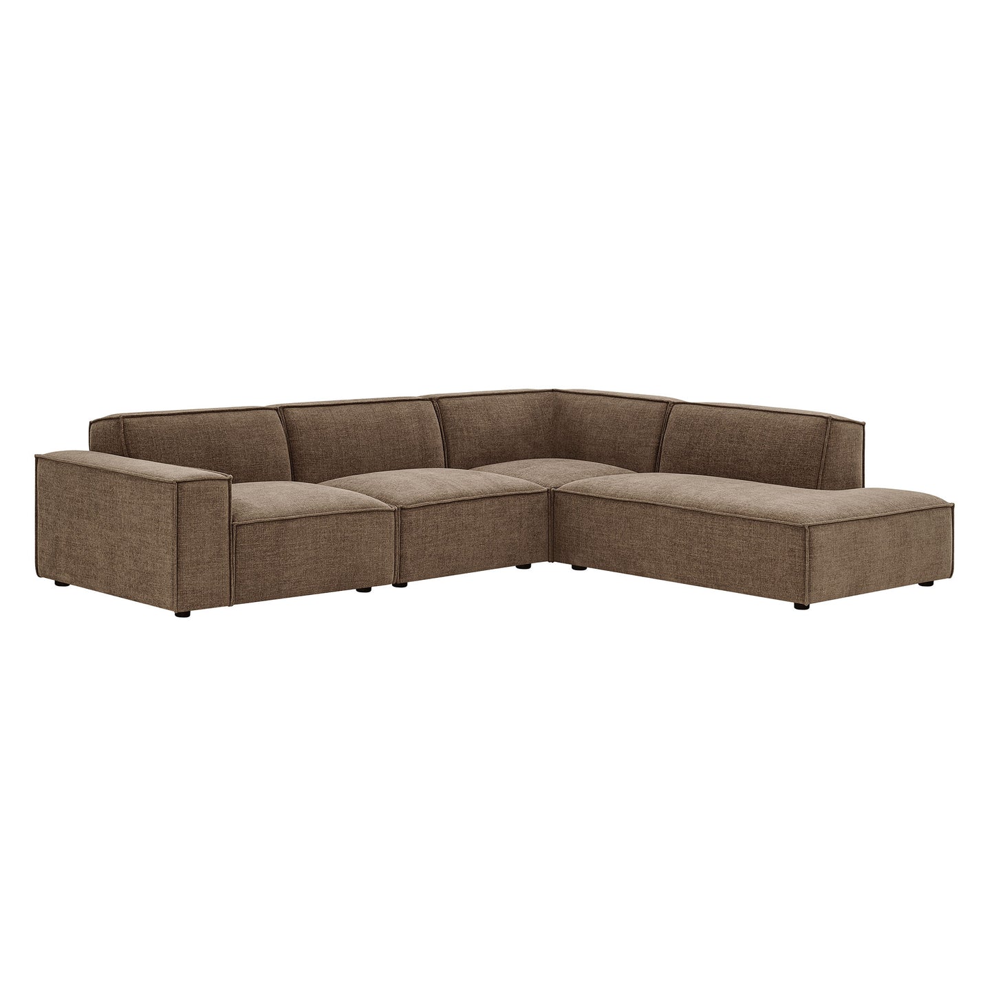Restore 4-Piece Performance Fabric Upholstered Modular L-Shaped Sofa by Modway