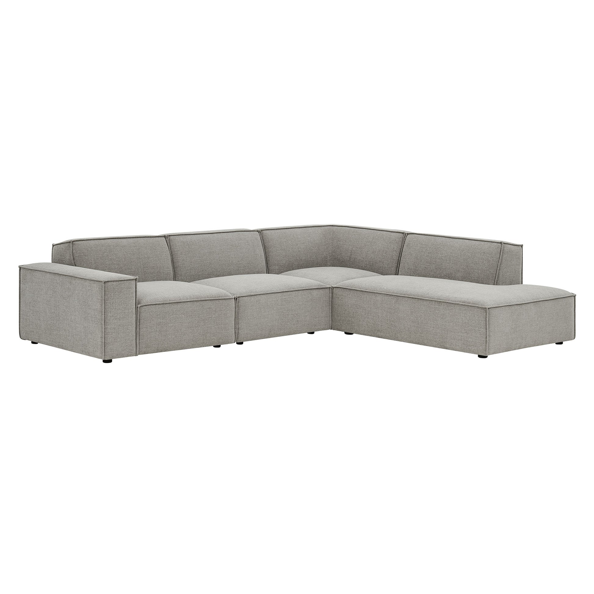 Restore 4-Piece Performance Fabric Upholstered Modular L-Shaped Sofa by Modway
