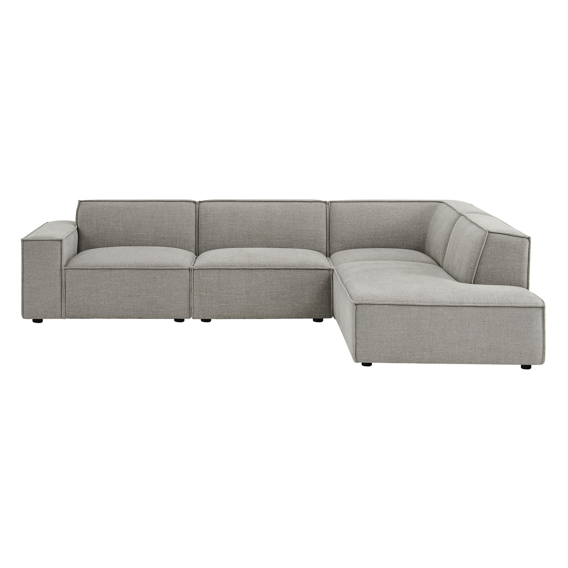 Restore 4-Piece Performance Fabric Upholstered Modular L-Shaped Sofa by Modway