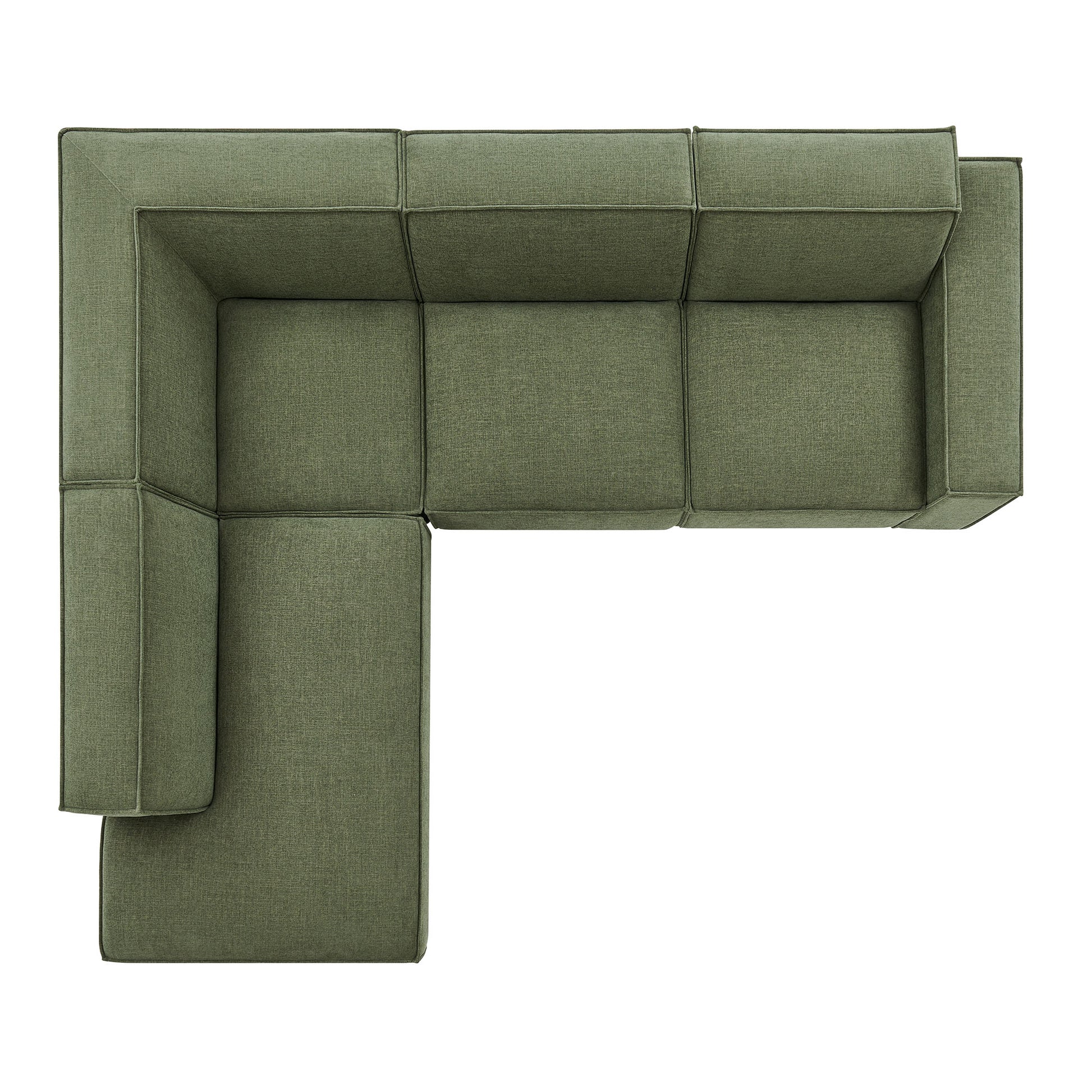 Restore 4-Piece Performance Fabric Upholstered Modular L-Shaped Sofa by Modway