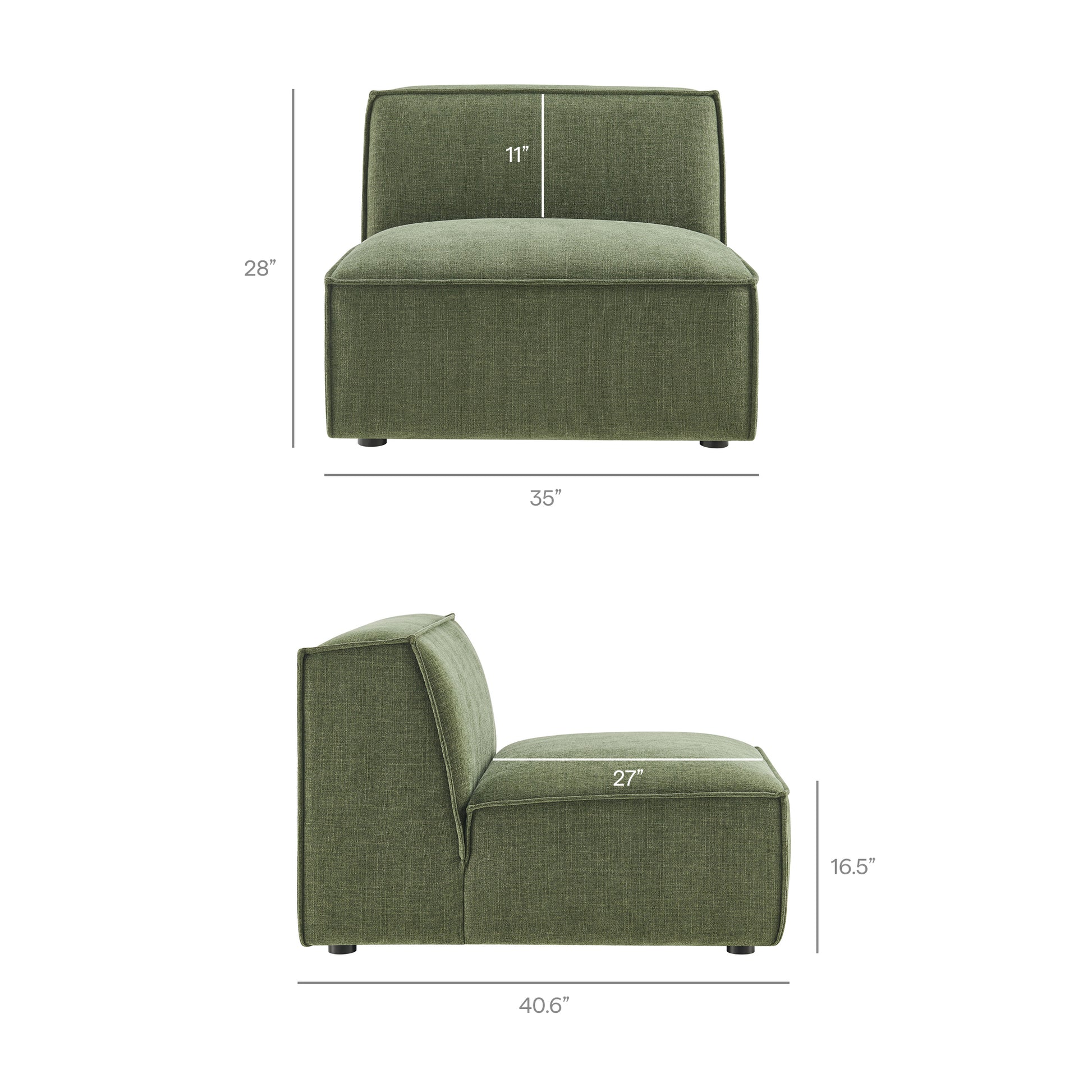 Restore 4-Piece Performance Fabric Upholstered Modular L-Shaped Sofa by Modway