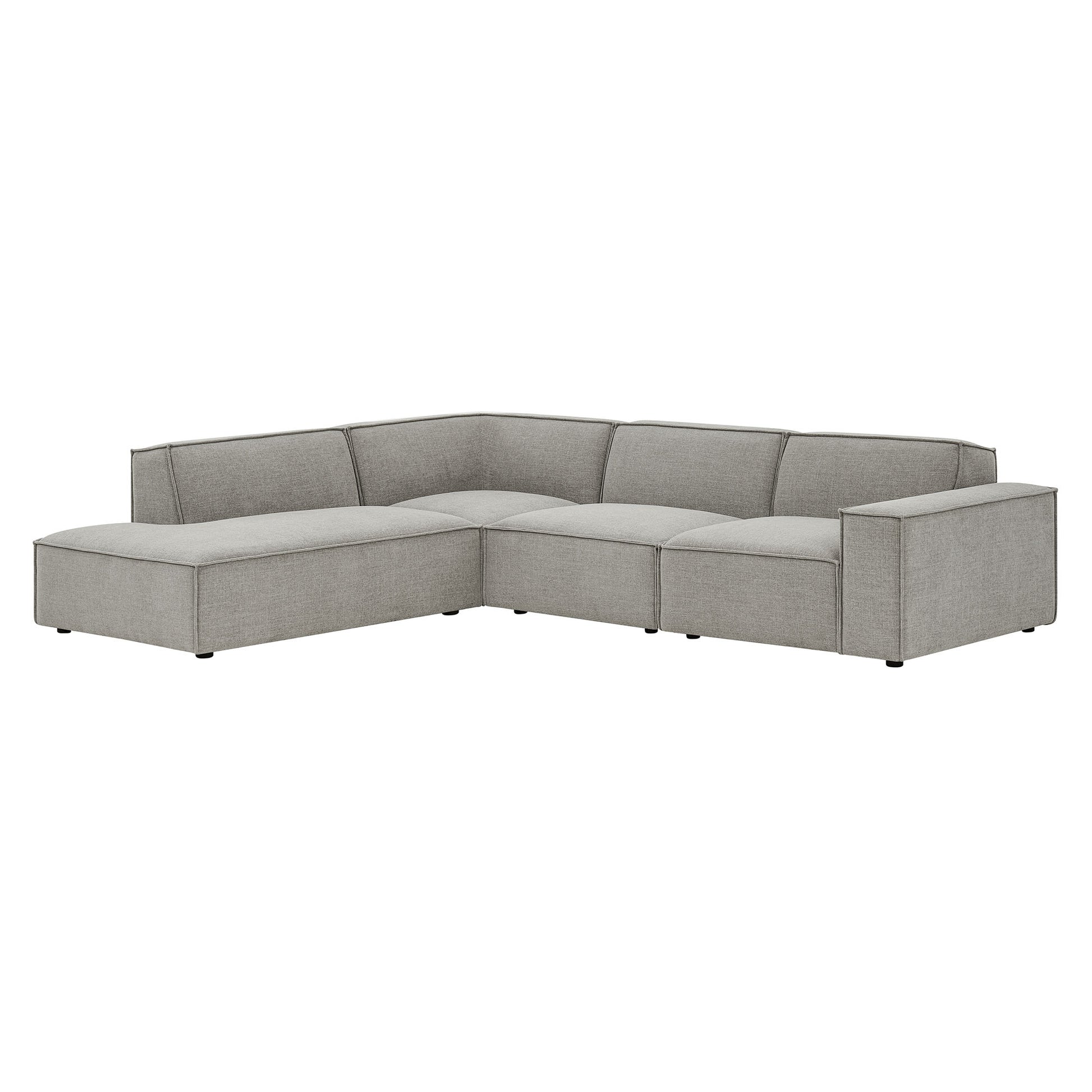 Restore 4-Piece Performance Fabric Upholstered Modular L-Shaped Sofa by Modway