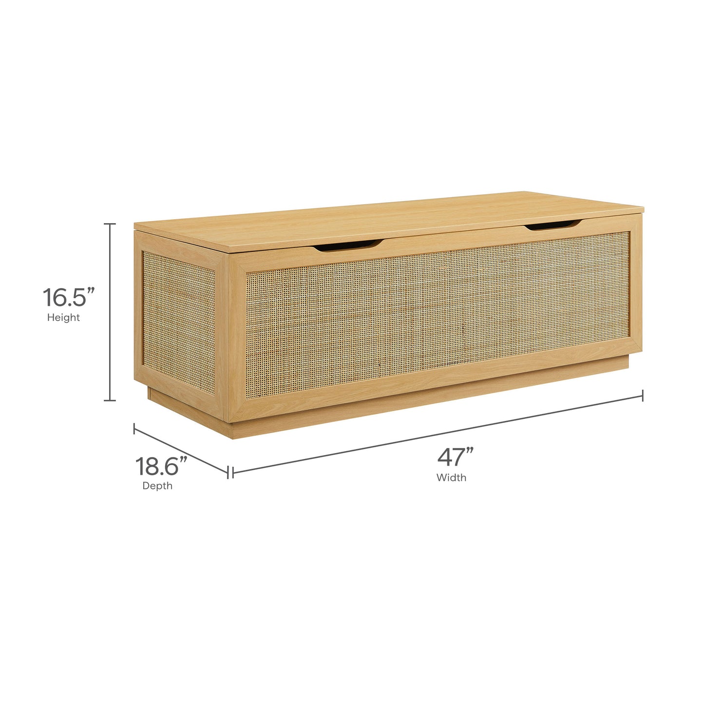 Soma 47" Rattan Storage Bench by Modway - Stylish Woven Seating with Lift-Top Storage