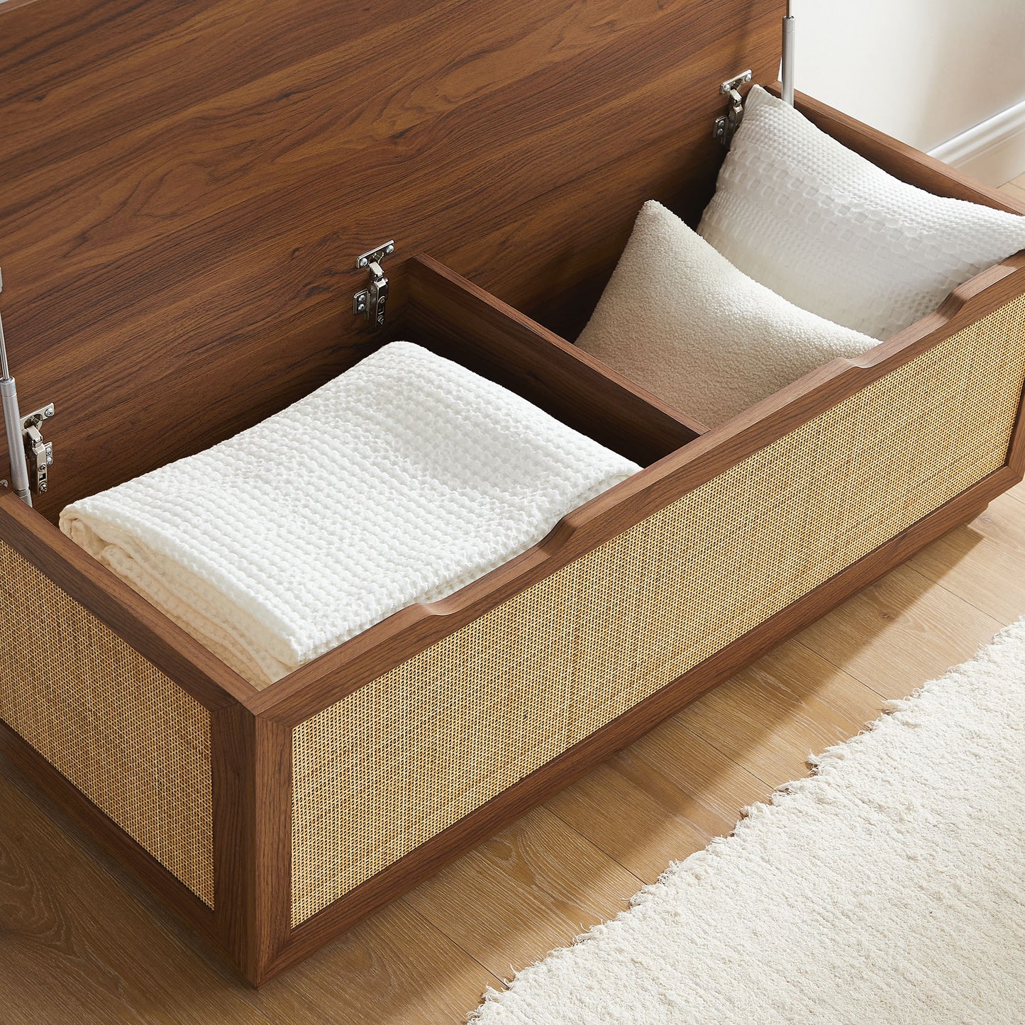 Soma 47" Rattan Storage Bench by Modway - Stylish Woven Seating with Lift-Top Storage