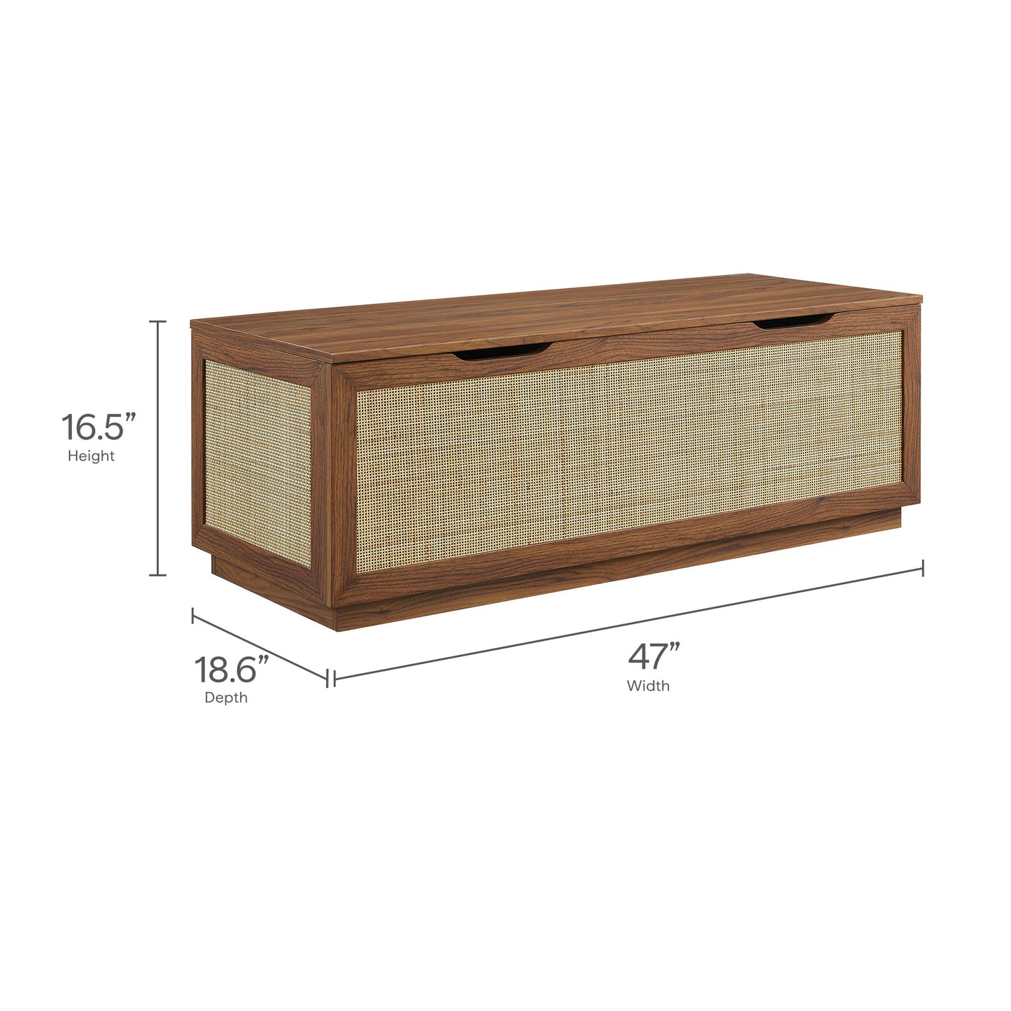 Soma 47" Rattan Storage Bench by Modway - Stylish Woven Seating with Lift-Top Storage