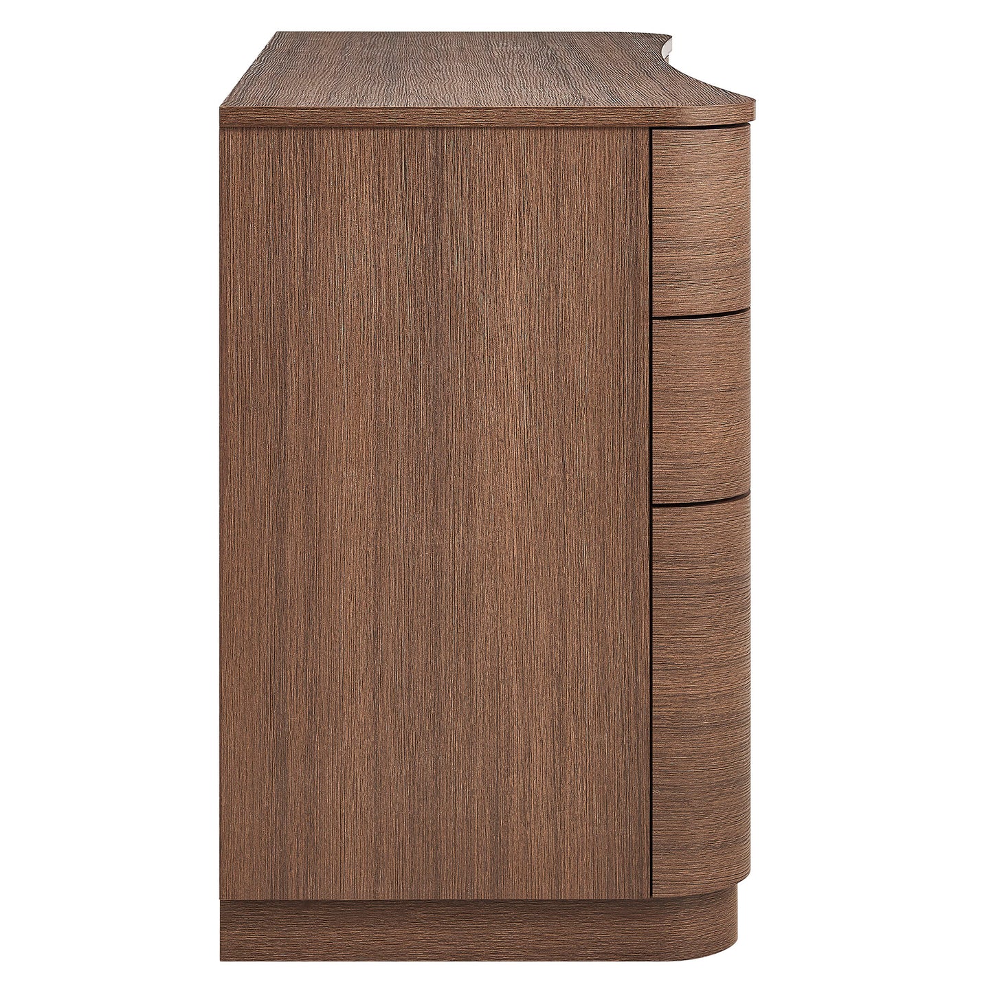Mirae 6-Drawer Curved Office Desk by Modway — Contemporary Executive Workstation Table