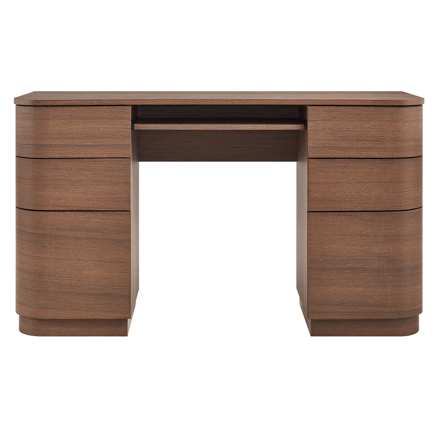 Mirae 6-Drawer Curved Office Desk by Modway — Contemporary Executive Workstation Table