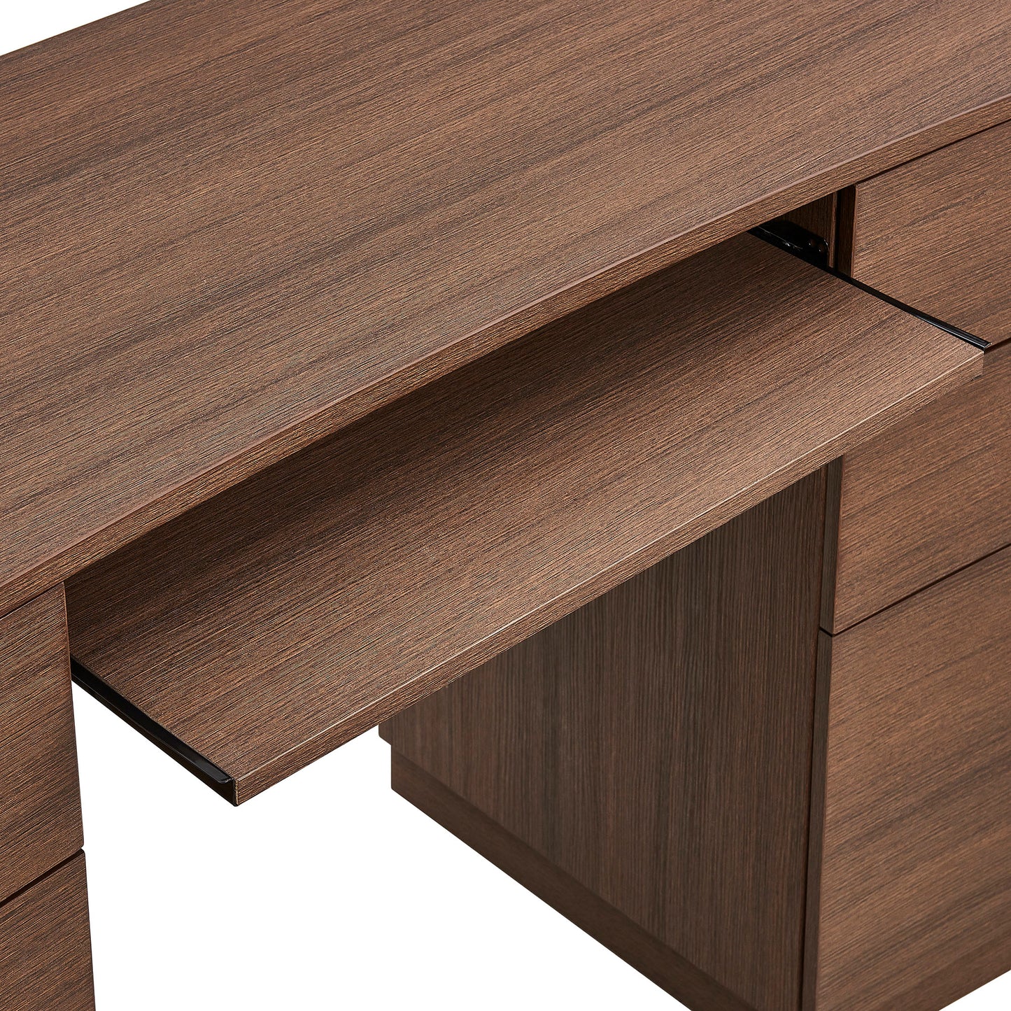 Mirae 6-Drawer Curved Office Desk by Modway — Contemporary Executive Workstation Table
