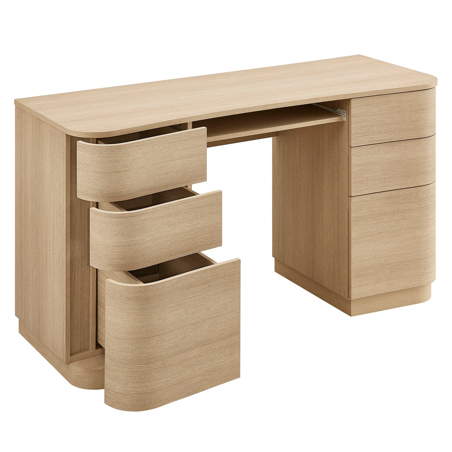 Mirae 55" 6-Drawer Curved Office Desk by Modway EEI-7436-BOA