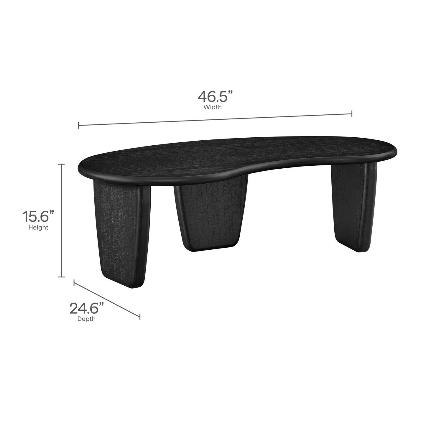 Vetra Kidney-Shaped Free Coffee Table by Modway EEI-7437 — for Living Room